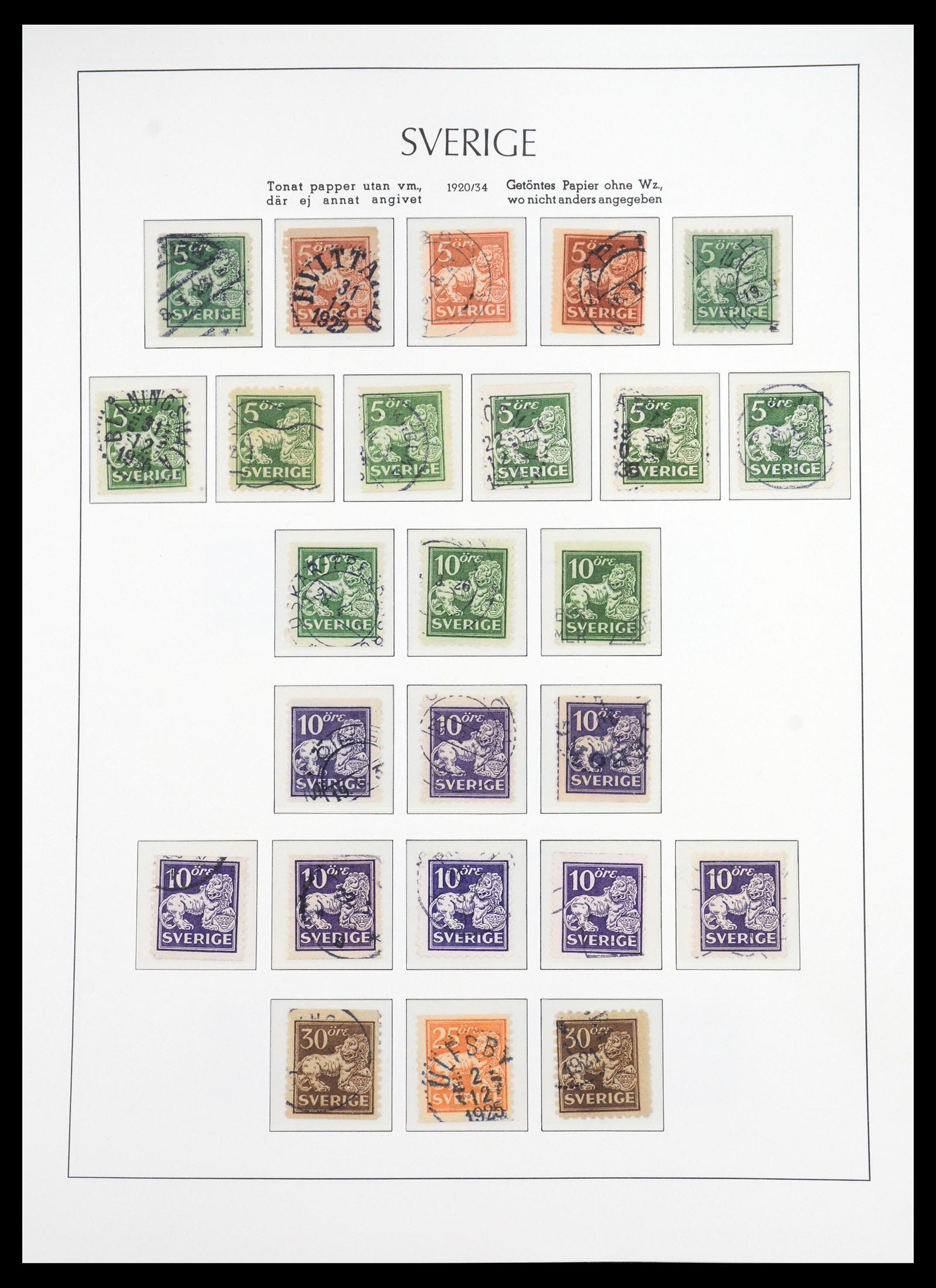 36581 011 - Stamp collection 36581 Zweden complete verzameling 1855-1990.