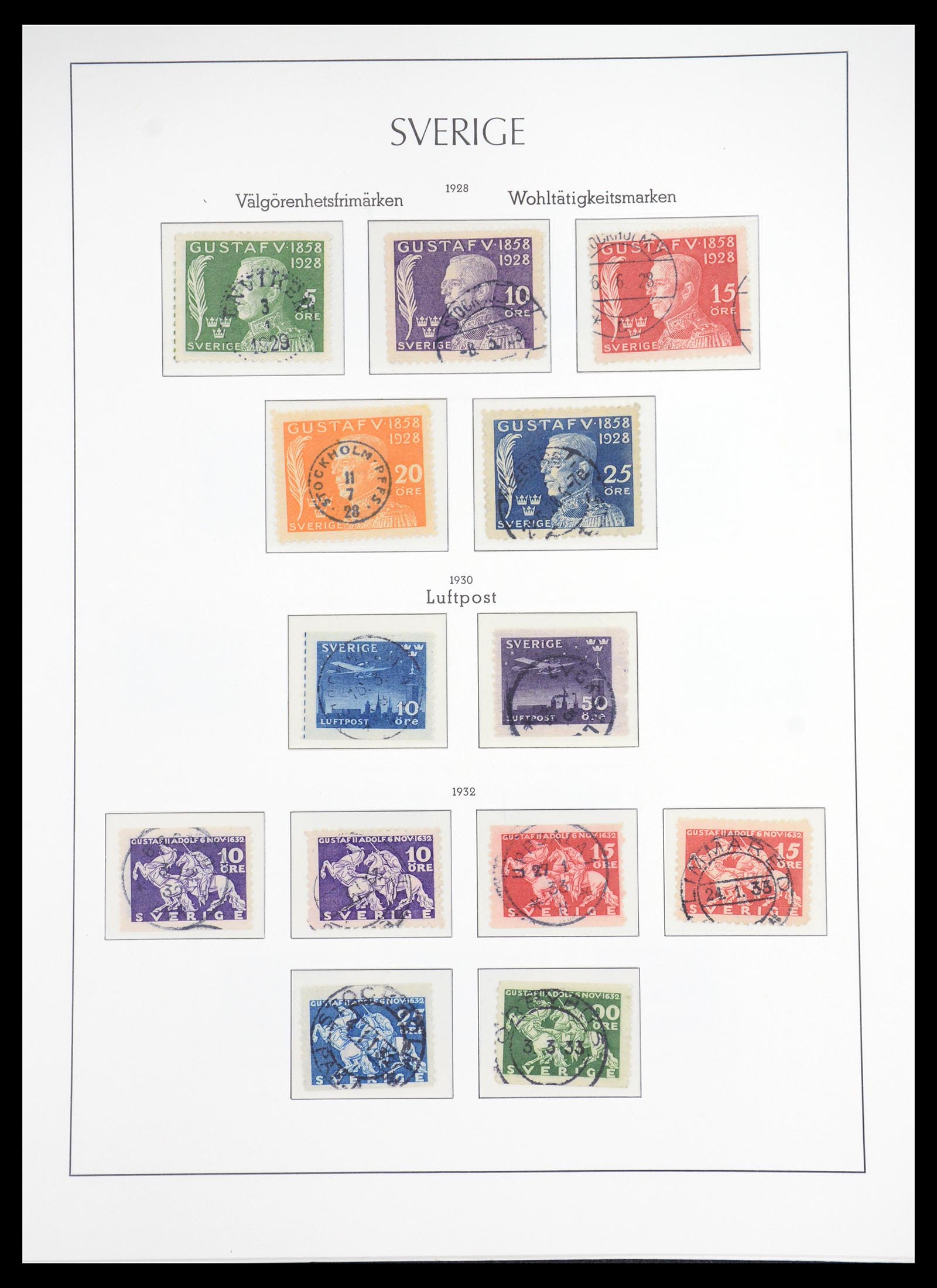 36581 017 - Stamp collection 36581 Zweden complete verzameling 1855-1990.
