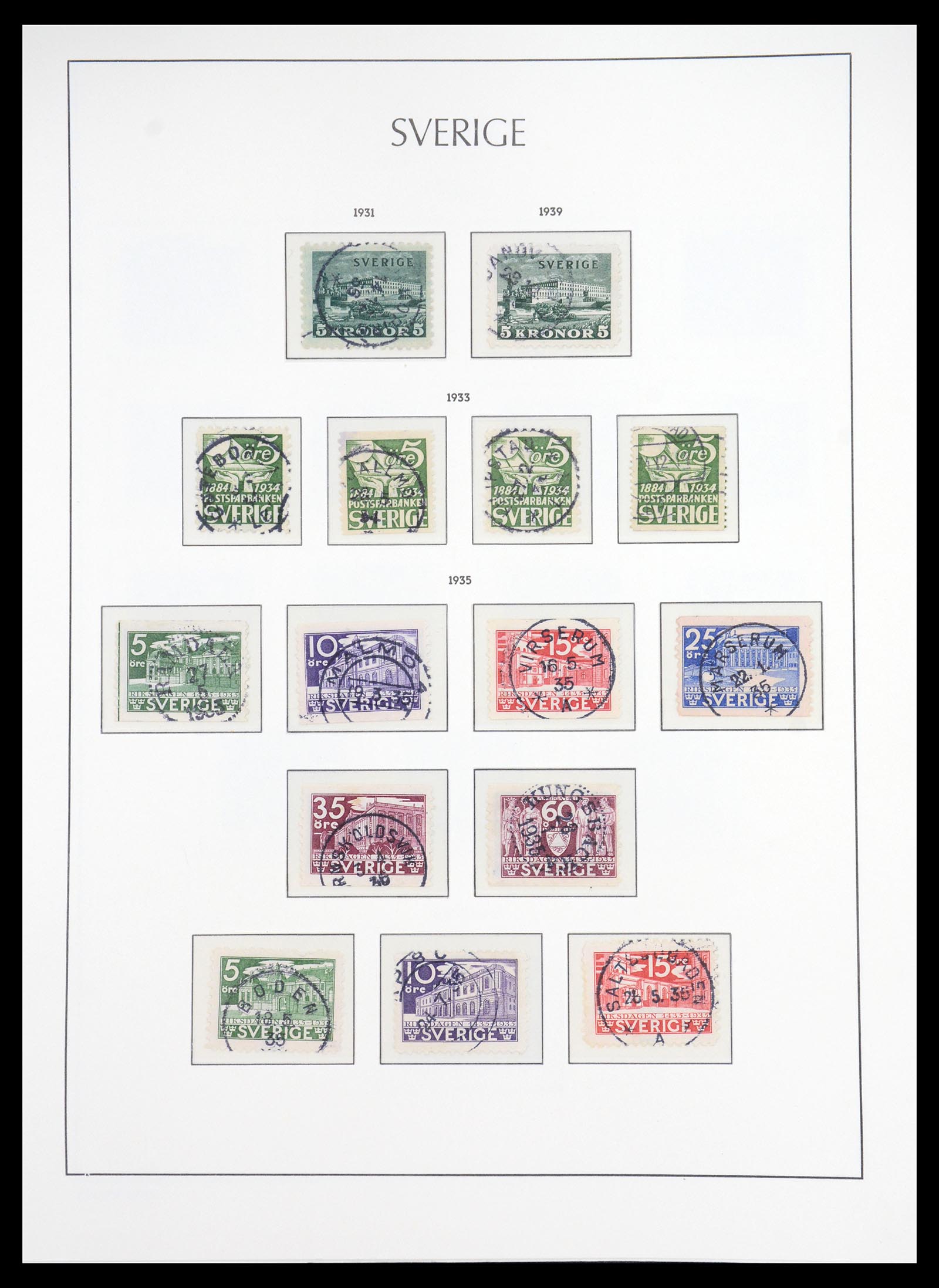 36581 018 - Stamp collection 36581 Zweden complete verzameling 1855-1990.