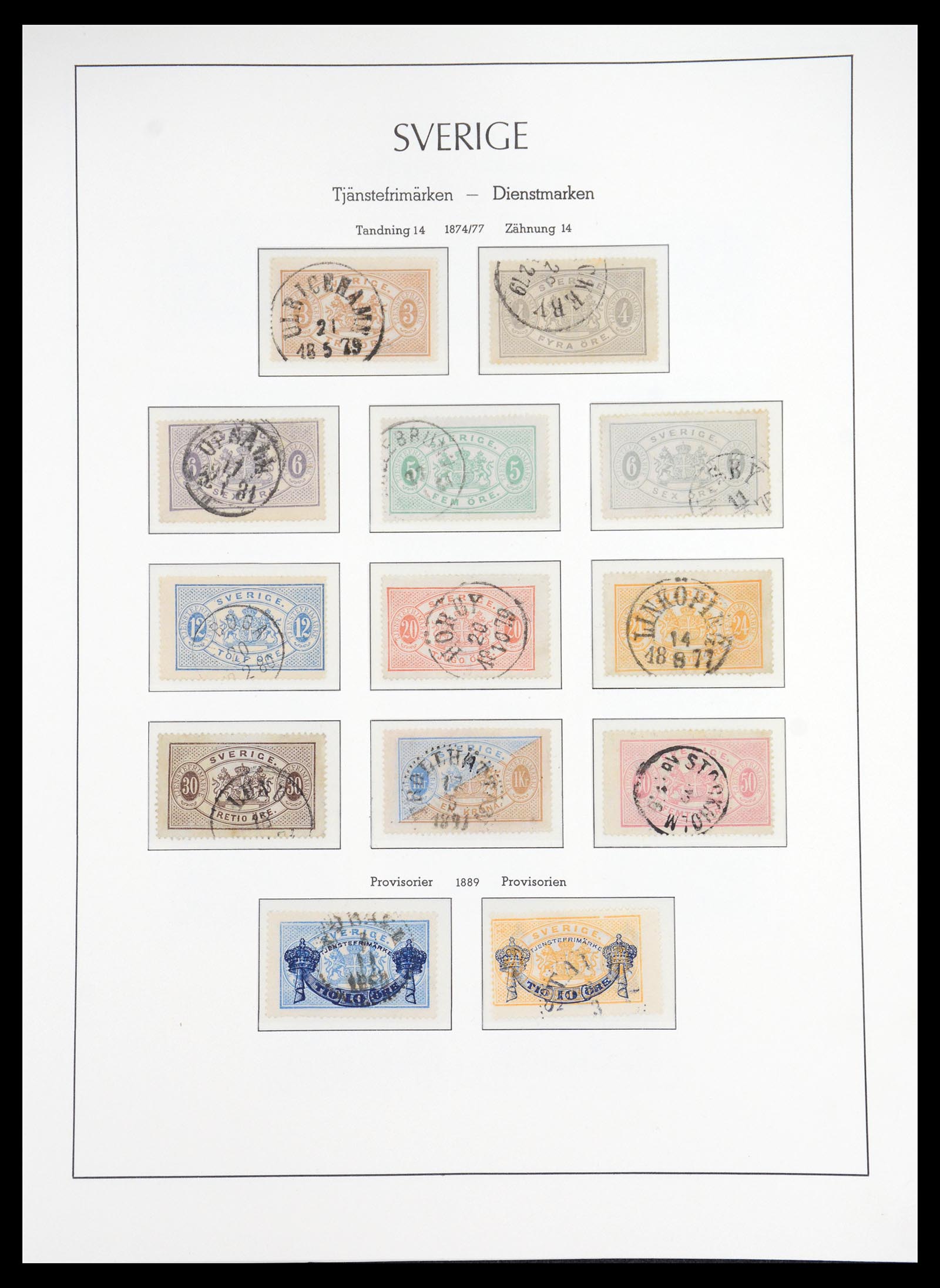 36581 020 - Stamp collection 36581 Zweden complete verzameling 1855-1990.