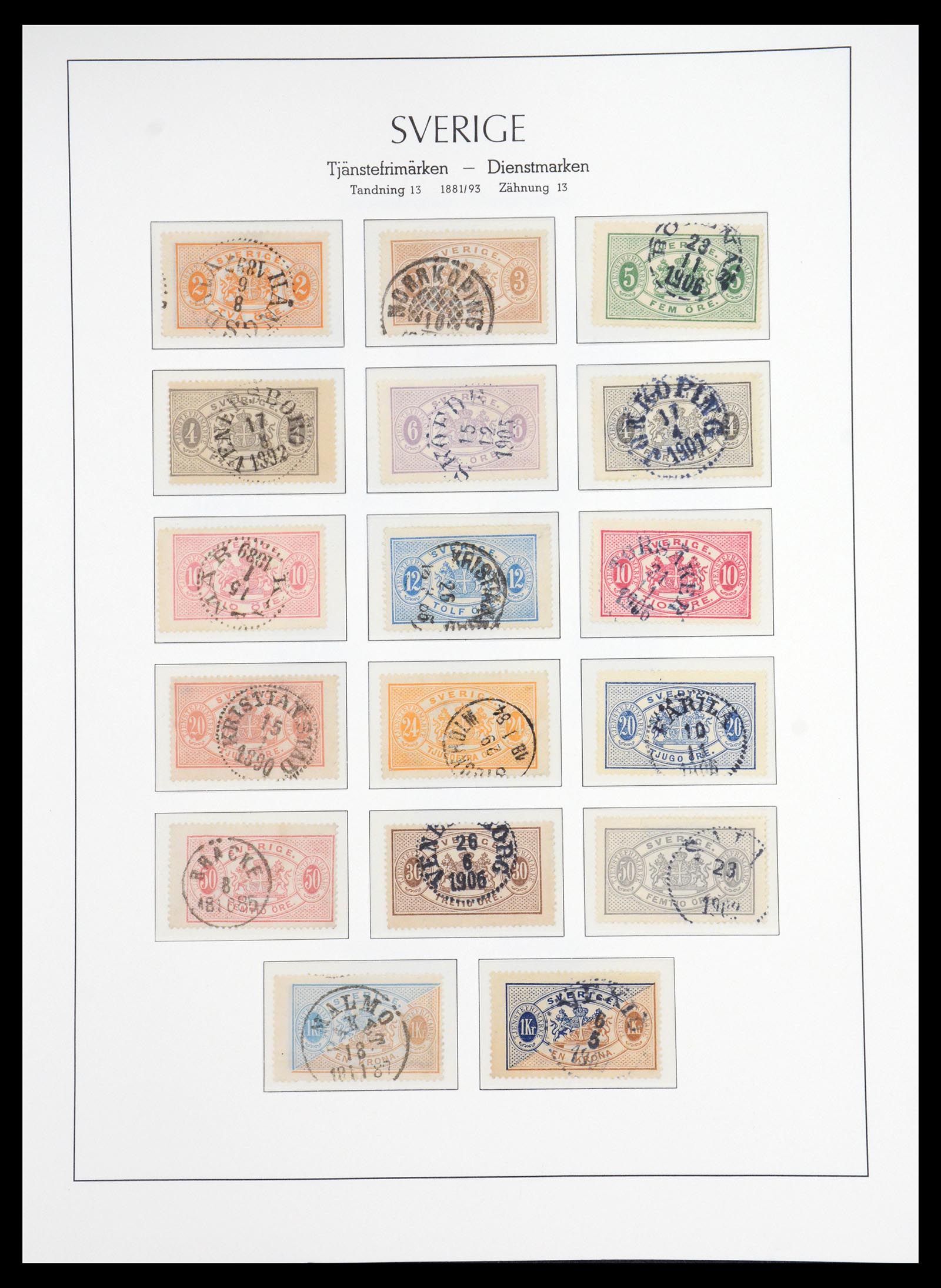 36581 021 - Postzegelverzameling 36581 Sweden complete collection 1855-1990.
