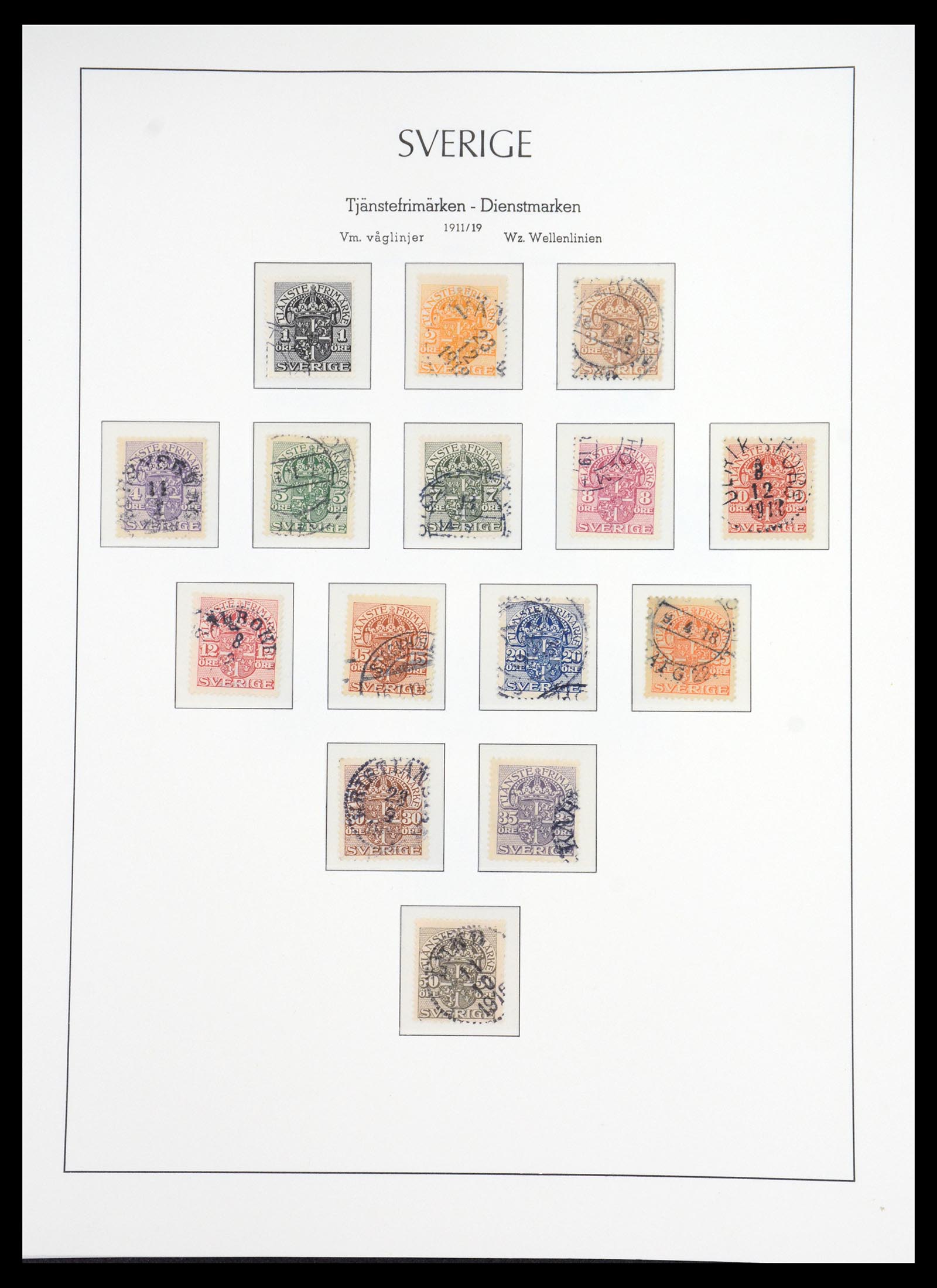 36581 023 - Stamp collection 36581 Zweden complete verzameling 1855-1990.
