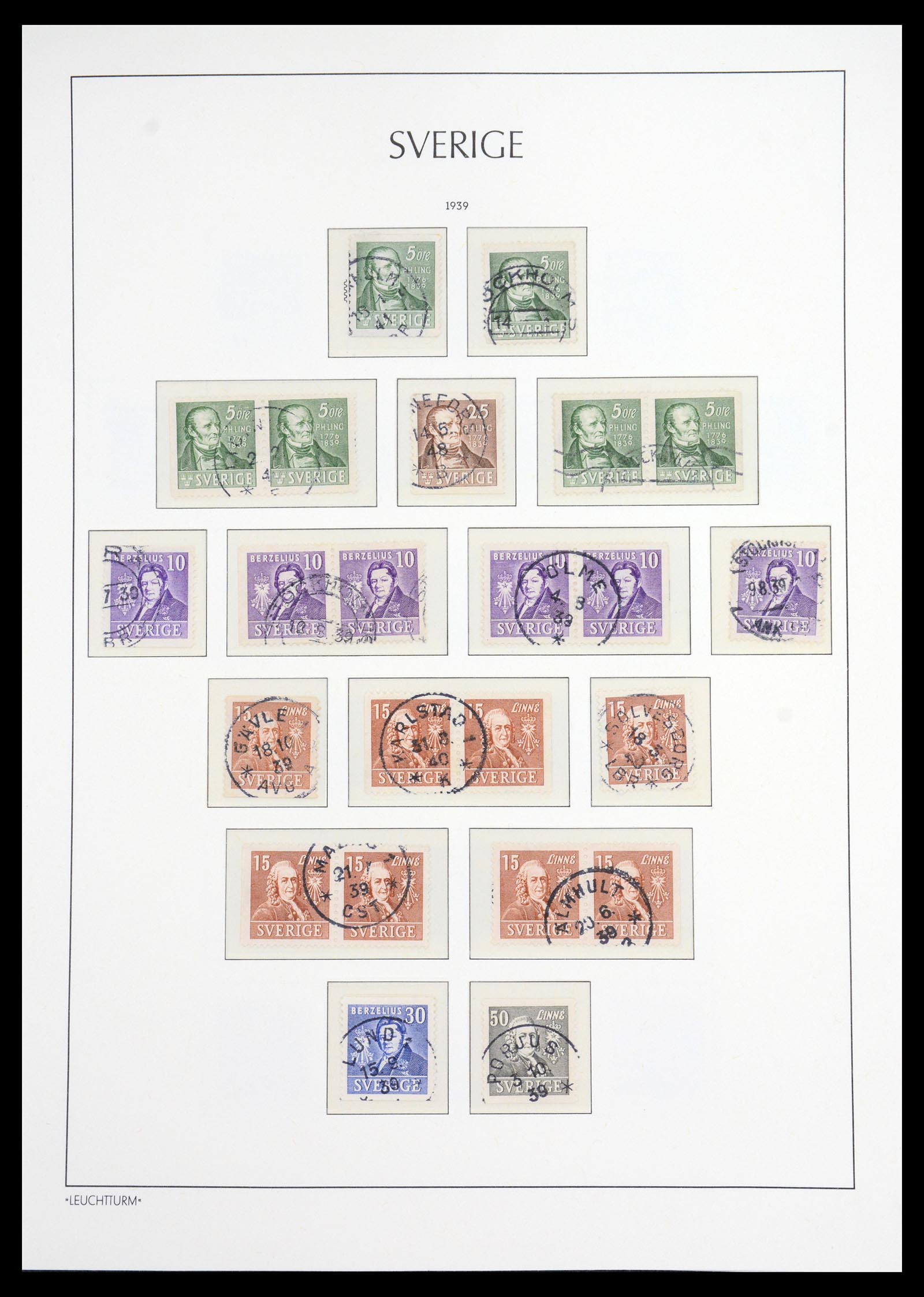 36581 029 - Stamp collection 36581 Zweden complete verzameling 1855-1990.