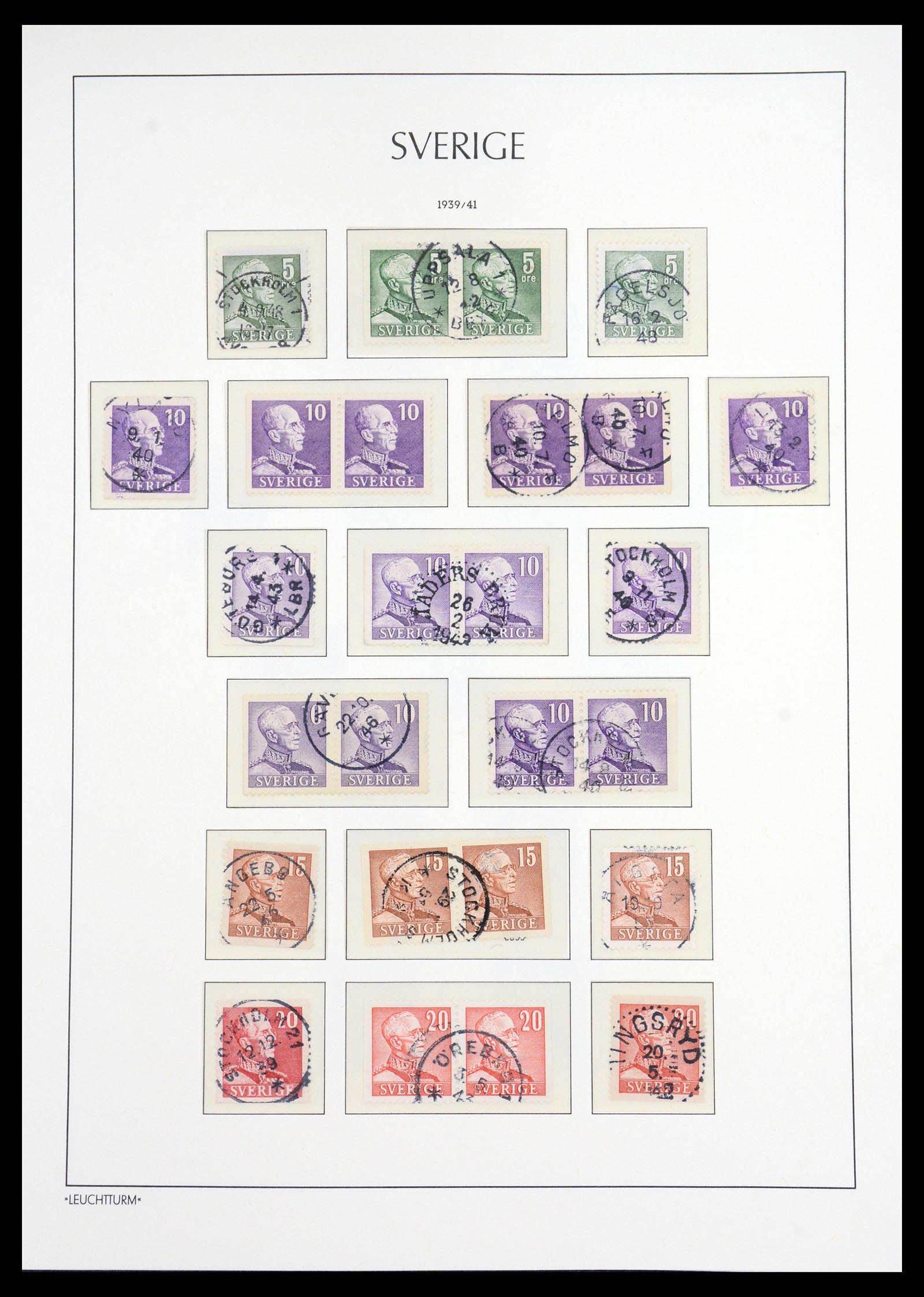 36581 030 - Stamp collection 36581 Zweden complete verzameling 1855-1990.