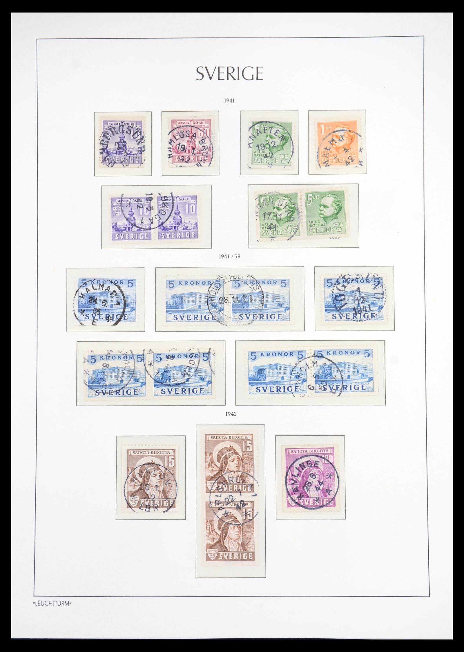 36581 033 - Stamp collection 36581 Zweden complete verzameling 1855-1990.