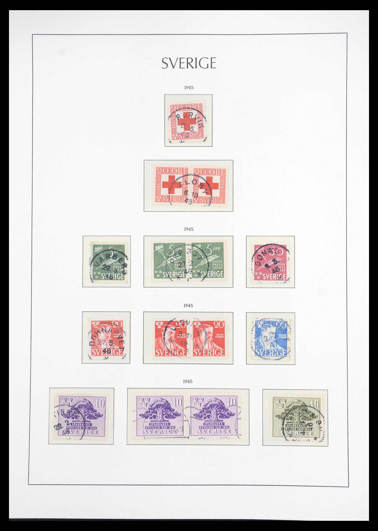36581 036 - Stamp collection 36581 Zweden complete verzameling 1855-1990.