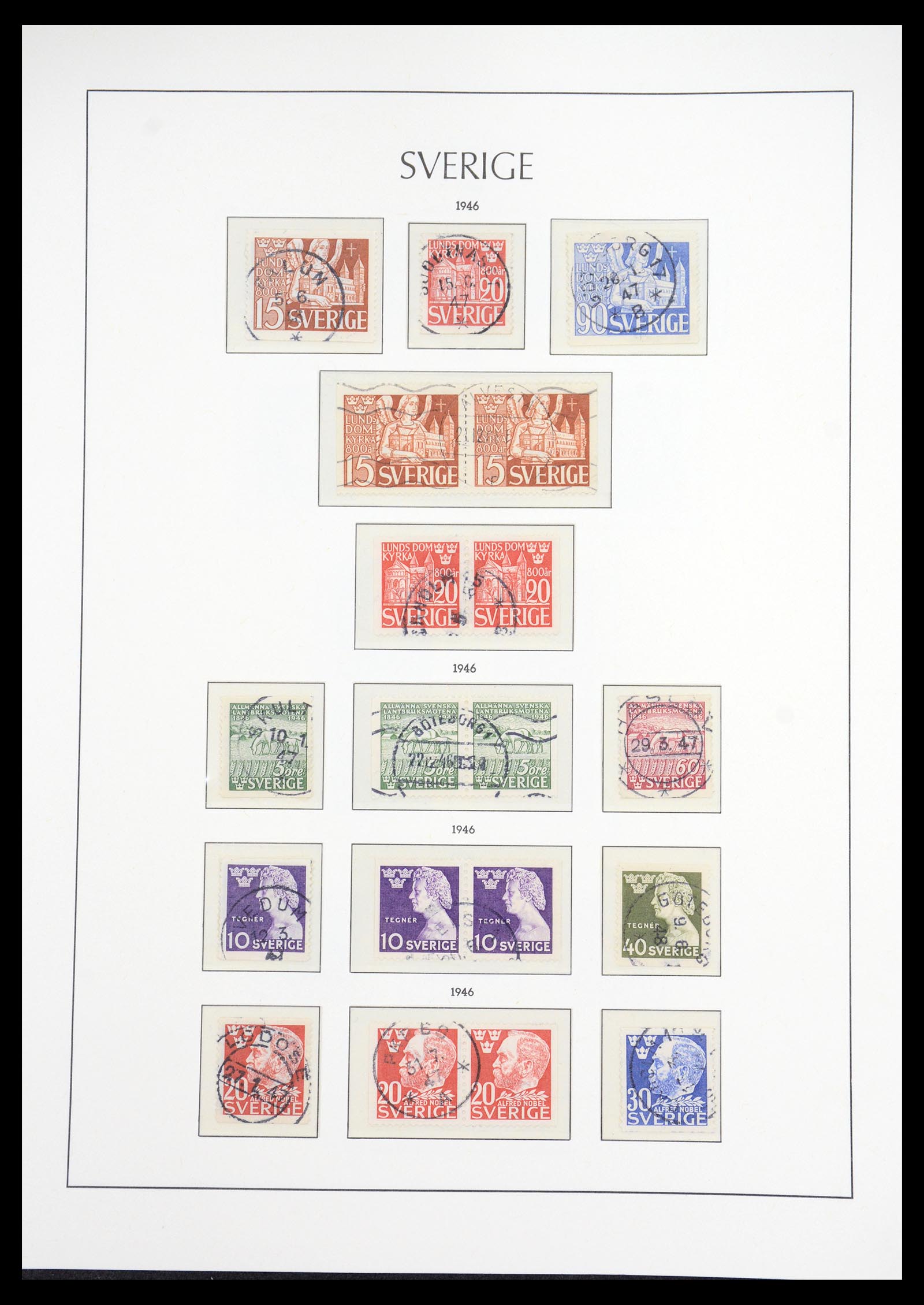 36581 037 - Stamp collection 36581 Zweden complete verzameling 1855-1990.