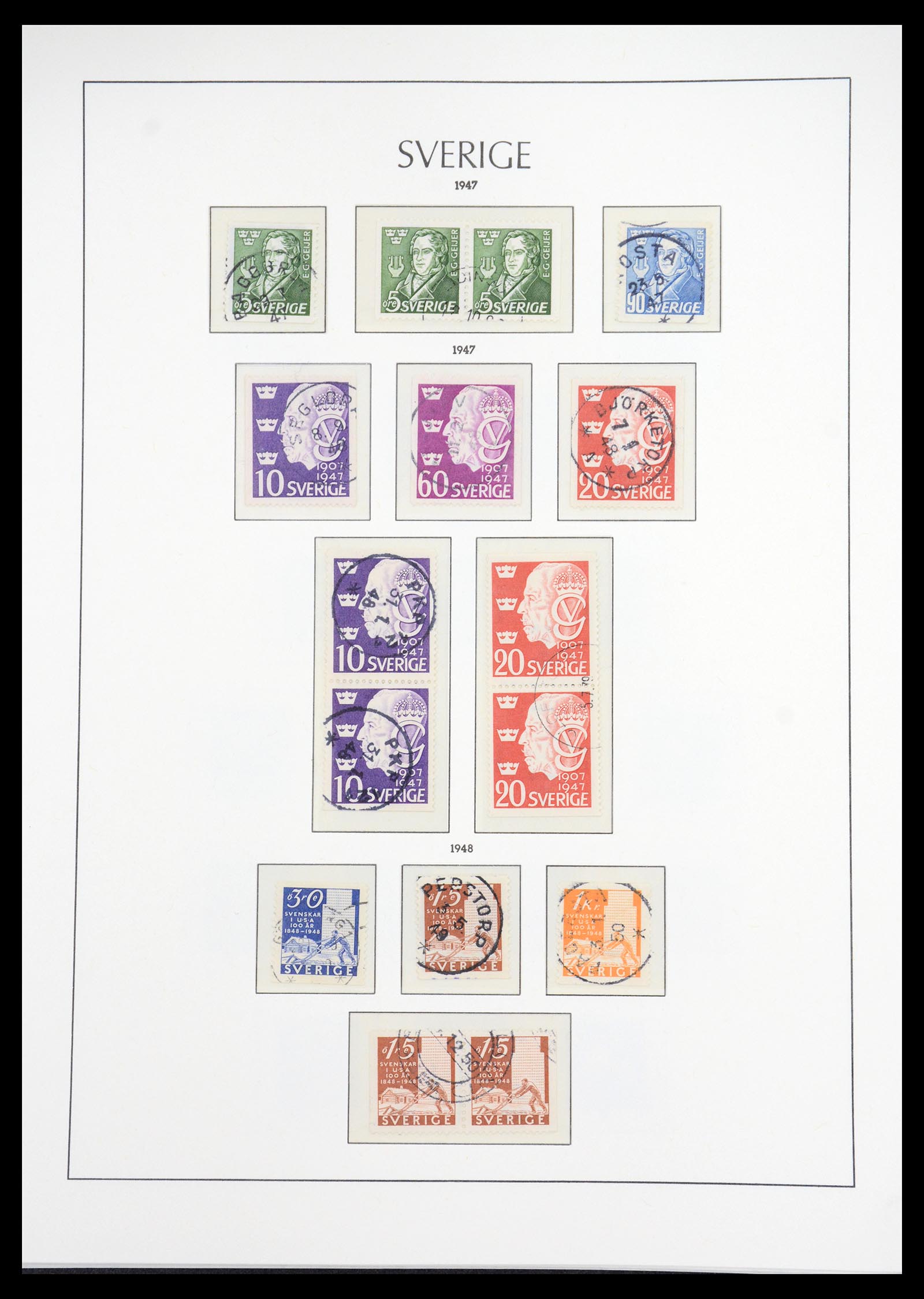 36581 038 - Stamp collection 36581 Zweden complete verzameling 1855-1990.