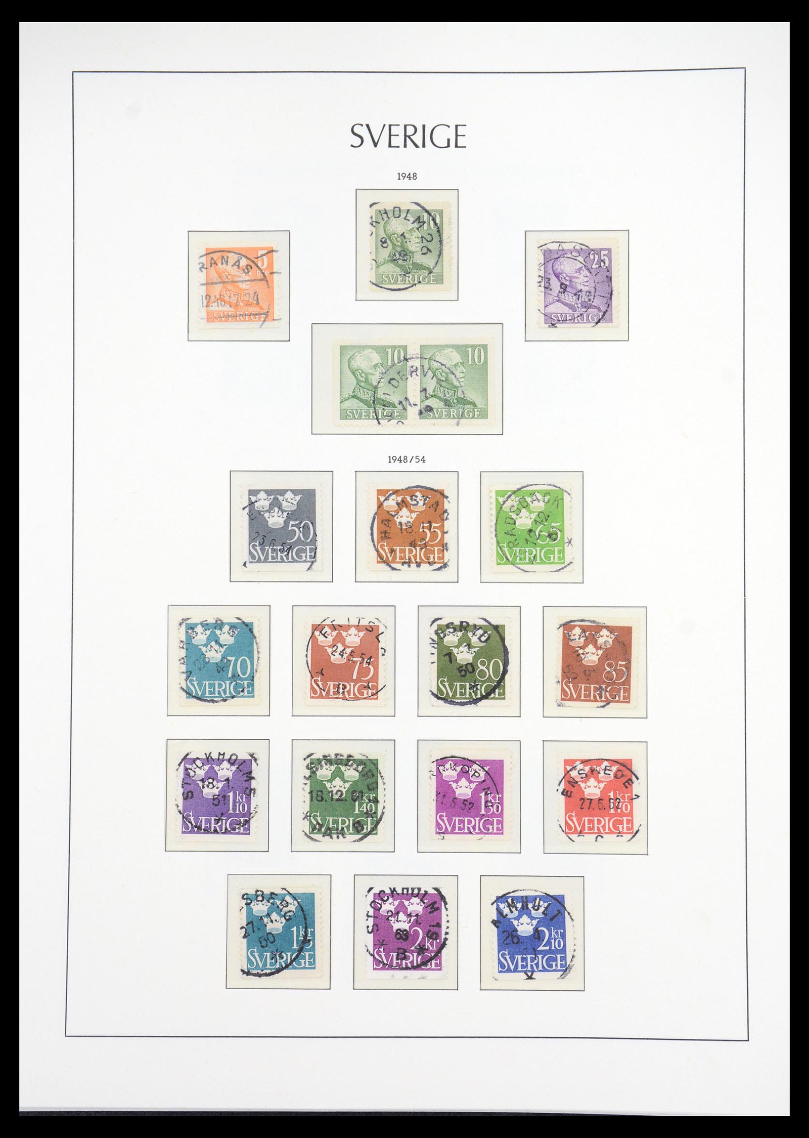 36581 039 - Postzegelverzameling 36581 Sweden complete collection 1855-1990.
