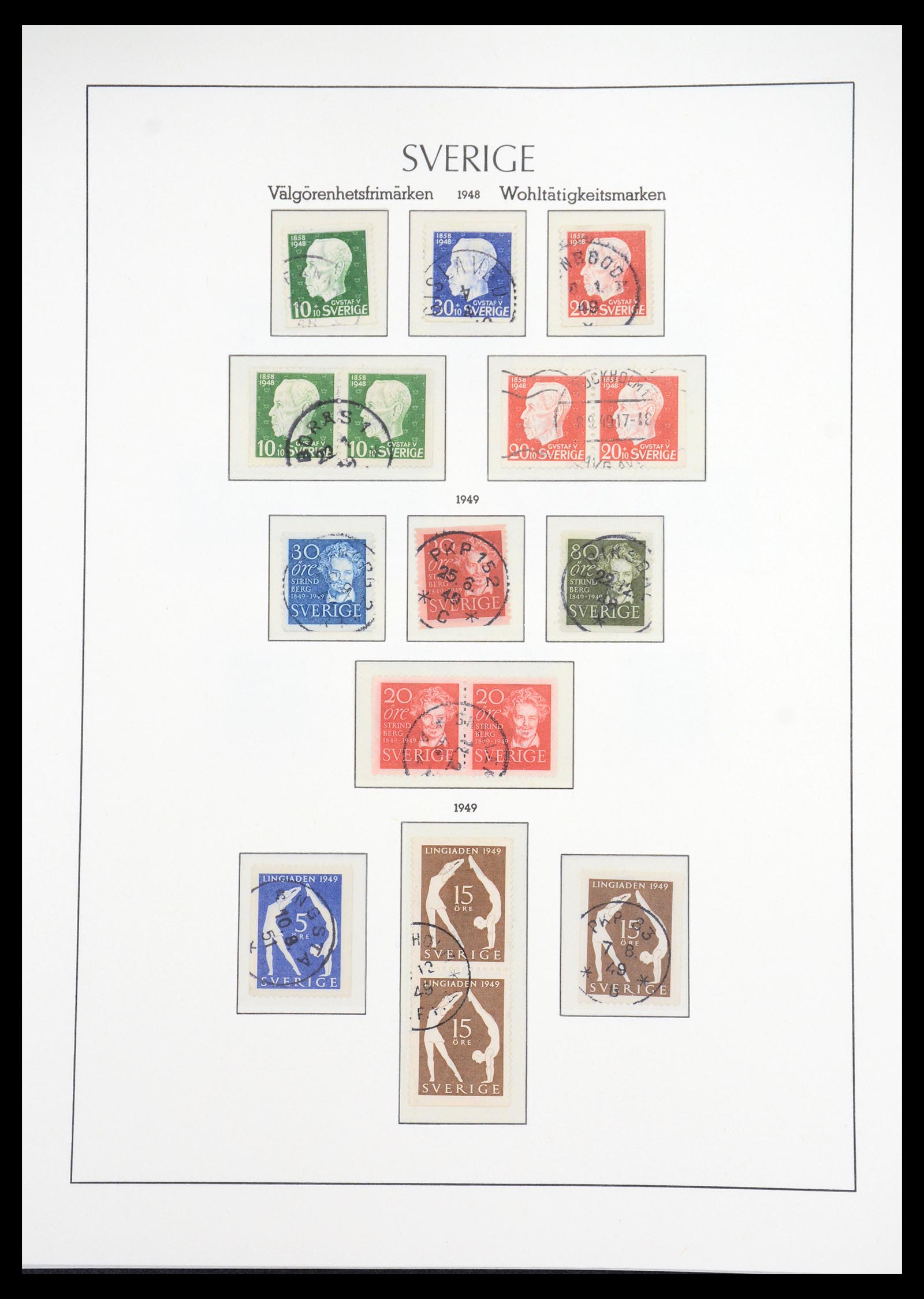 36581 040 - Stamp collection 36581 Zweden complete verzameling 1855-1990.