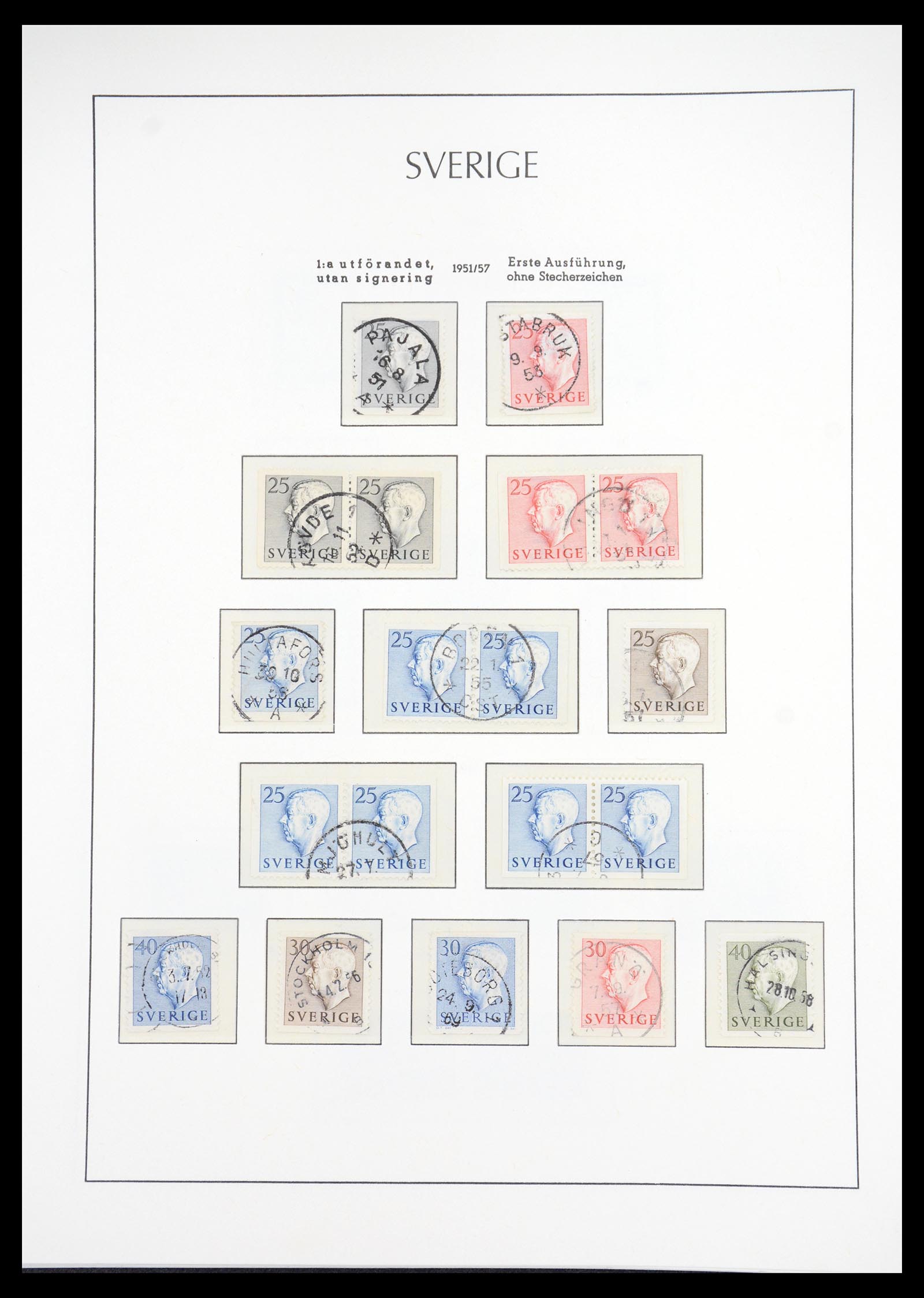 36581 043 - Stamp collection 36581 Zweden complete verzameling 1855-1990.