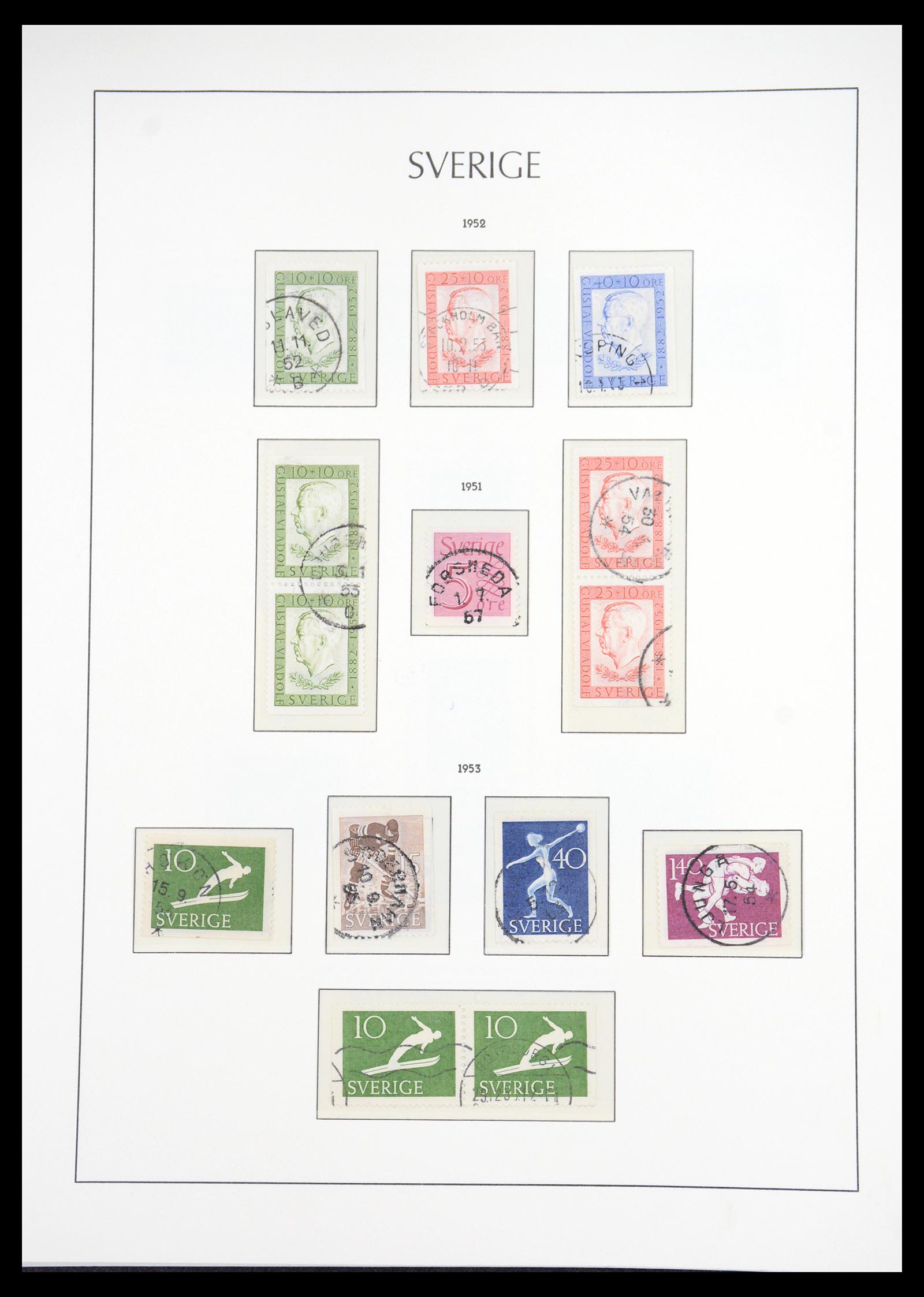 36581 044 - Postzegelverzameling 36581 Sweden complete collection 1855-1990.