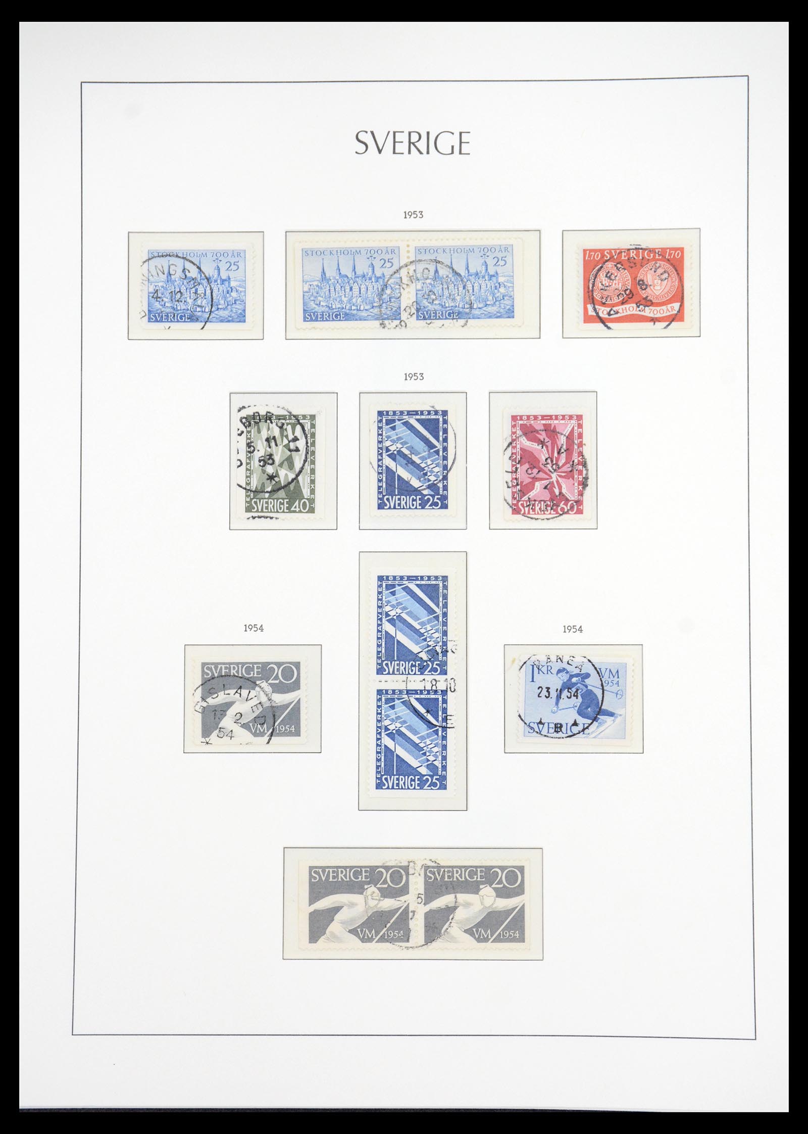 36581 045 - Postzegelverzameling 36581 Sweden complete collection 1855-1990.