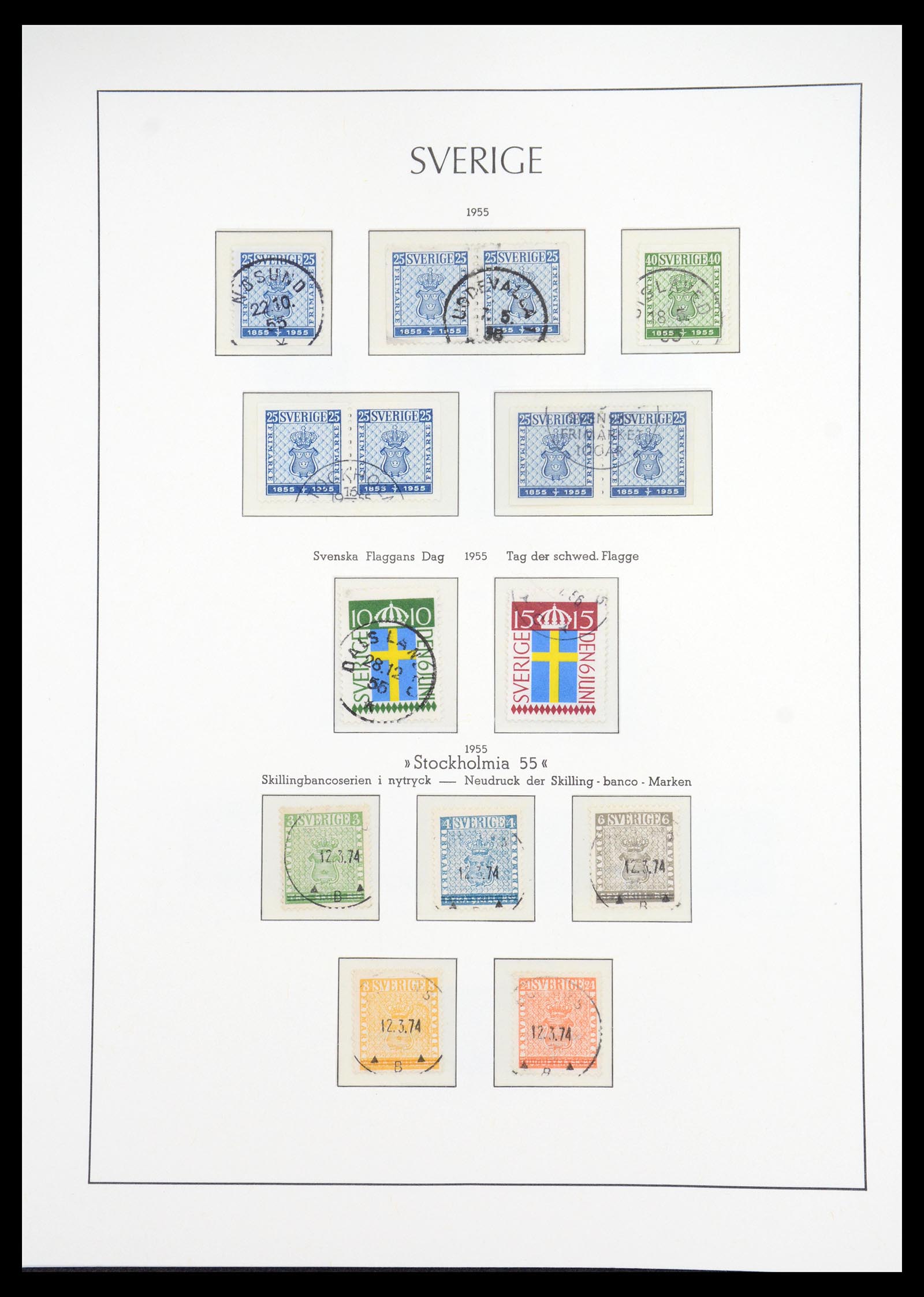 36581 047 - Stamp collection 36581 Zweden complete verzameling 1855-1990.