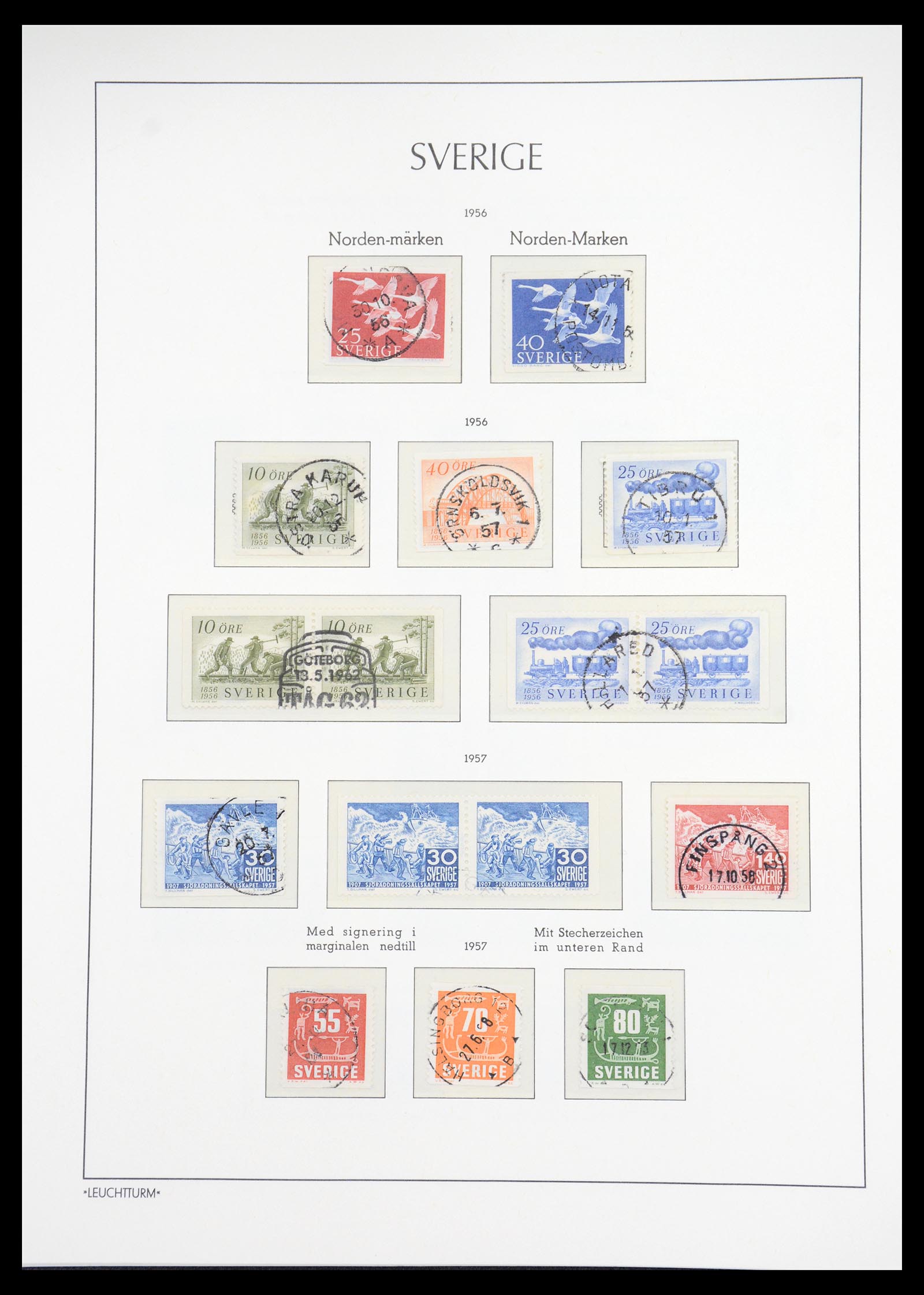 36581 049 - Stamp collection 36581 Zweden complete verzameling 1855-1990.