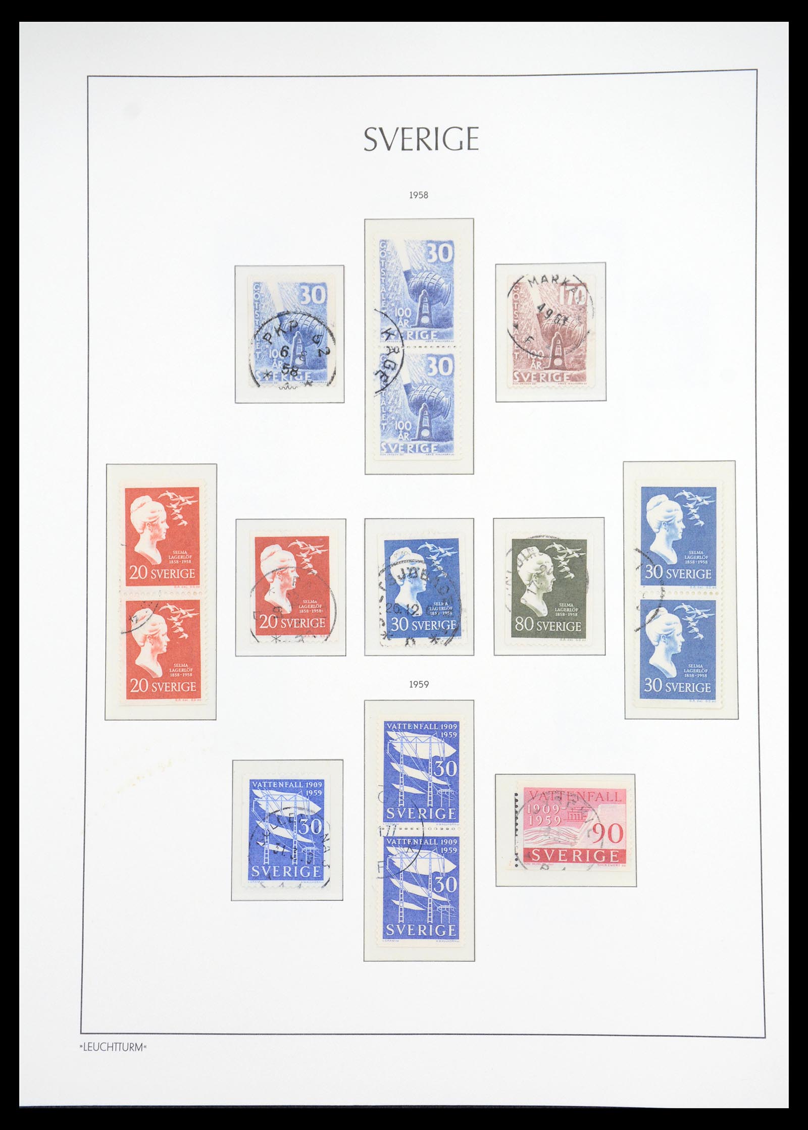 36581 052 - Postzegelverzameling 36581 Sweden complete collection 1855-1990.