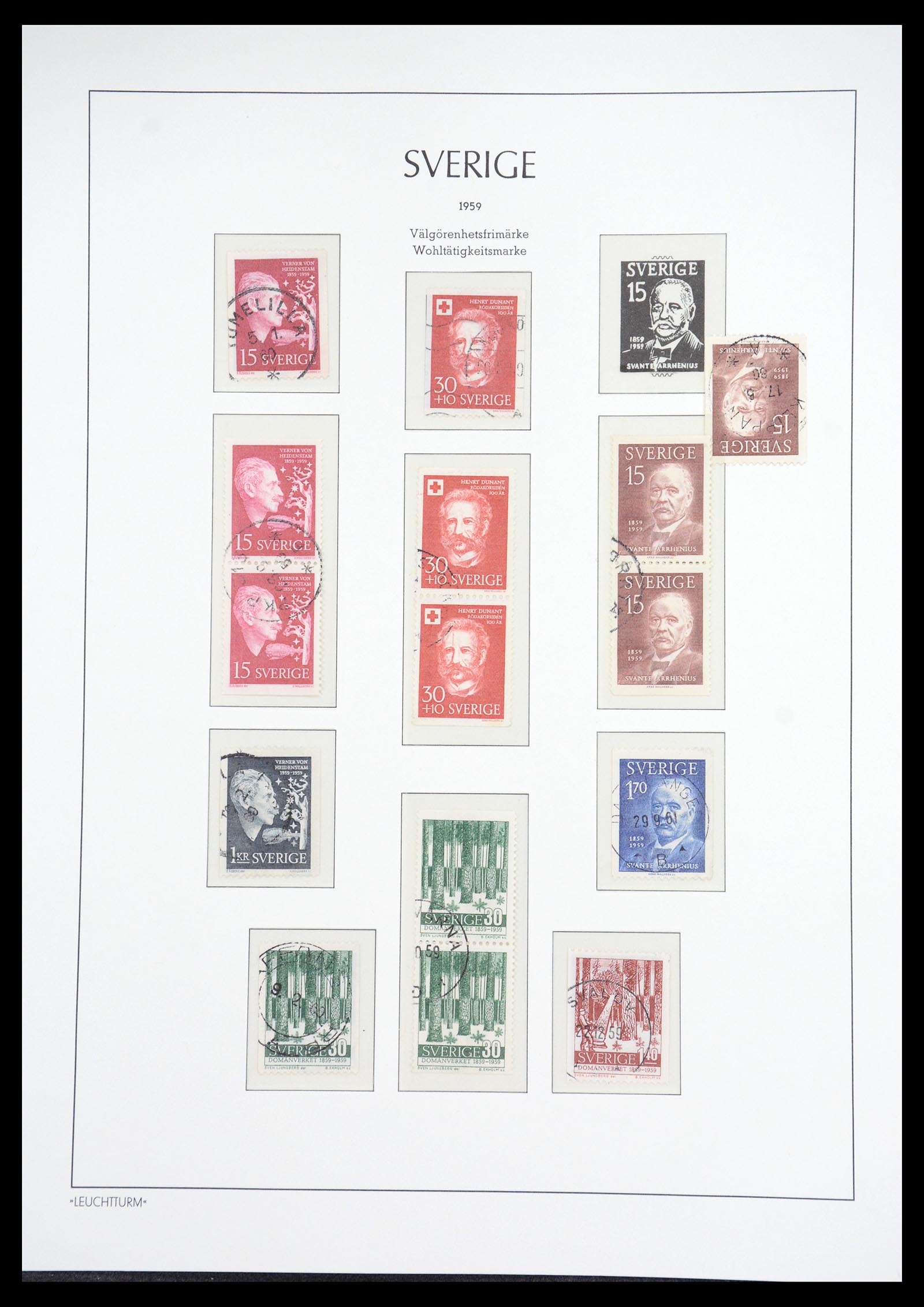36581 053 - Postzegelverzameling 36581 Sweden complete collection 1855-1990.