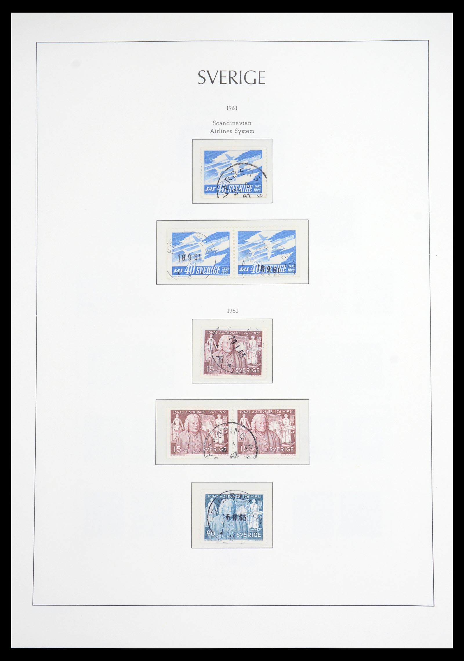 36581 056 - Stamp collection 36581 Zweden complete verzameling 1855-1990.