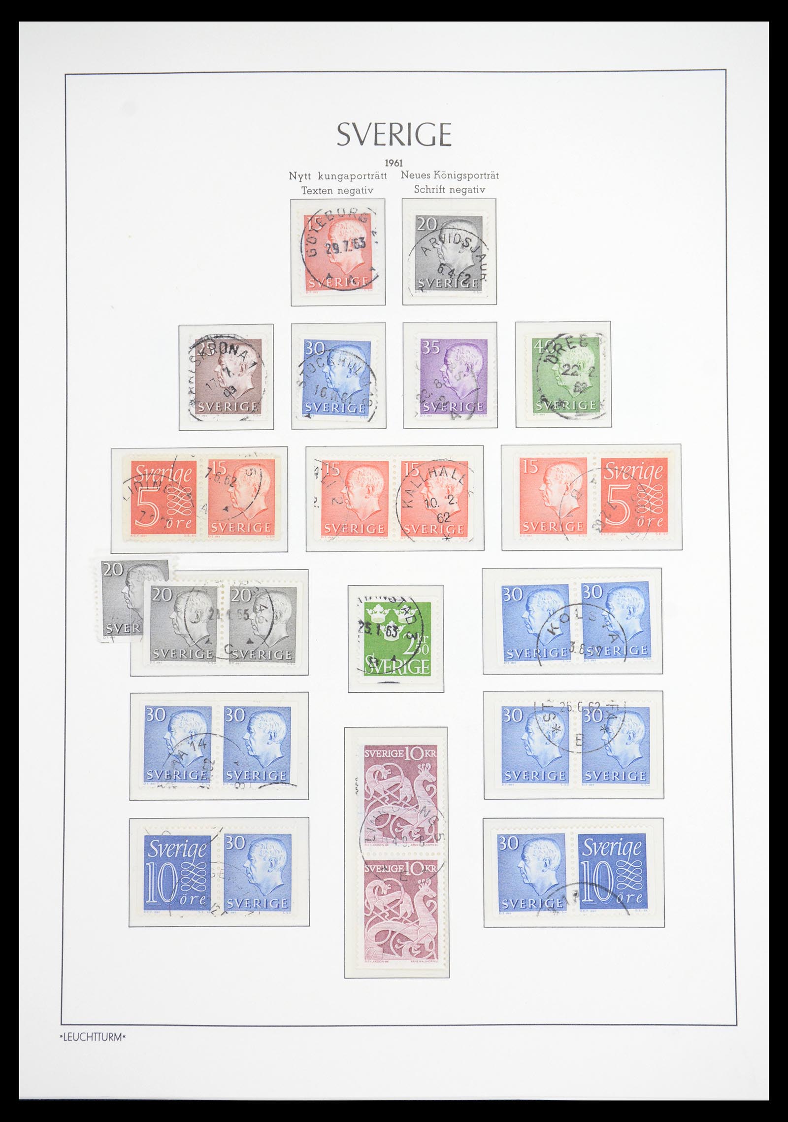 36581 057 - Stamp collection 36581 Zweden complete verzameling 1855-1990.