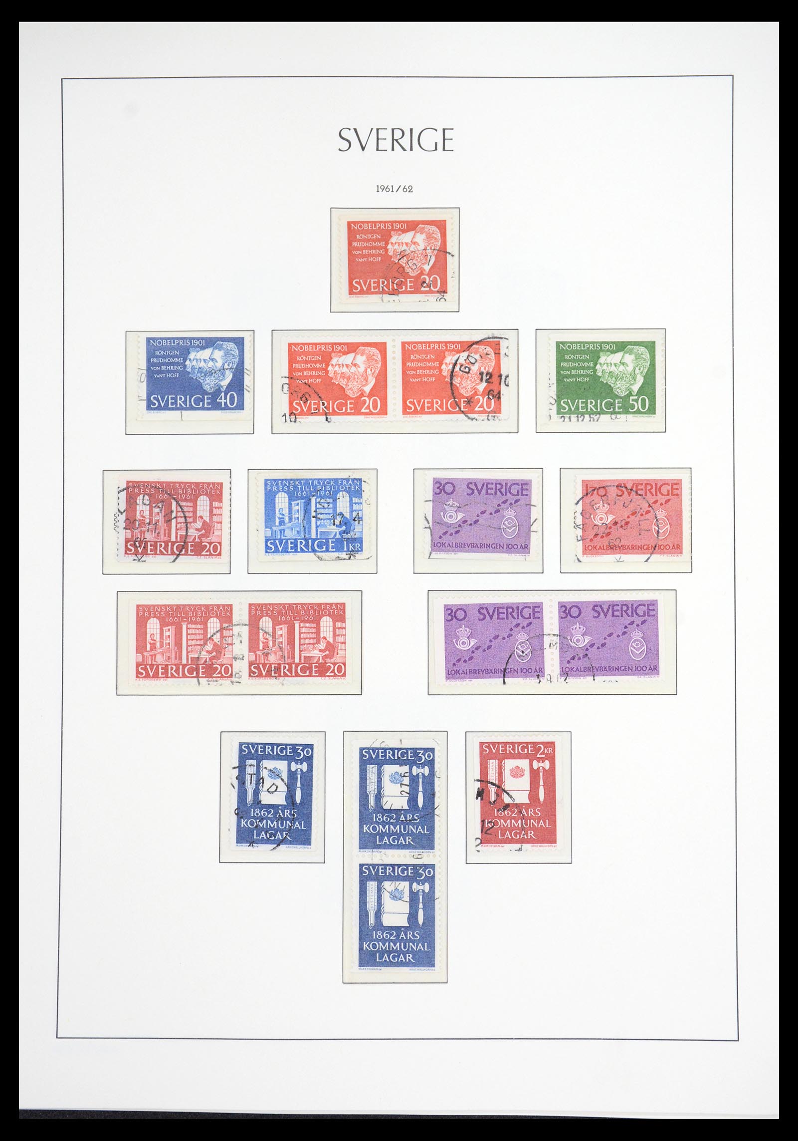 36581 058 - Postzegelverzameling 36581 Sweden complete collection 1855-1990.