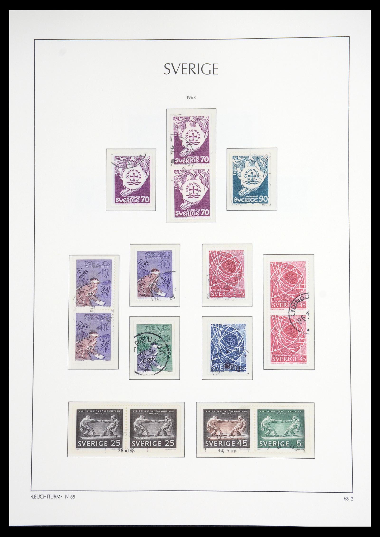 36581 081 - Postzegelverzameling 36581 Sweden complete collection 1855-1990.
