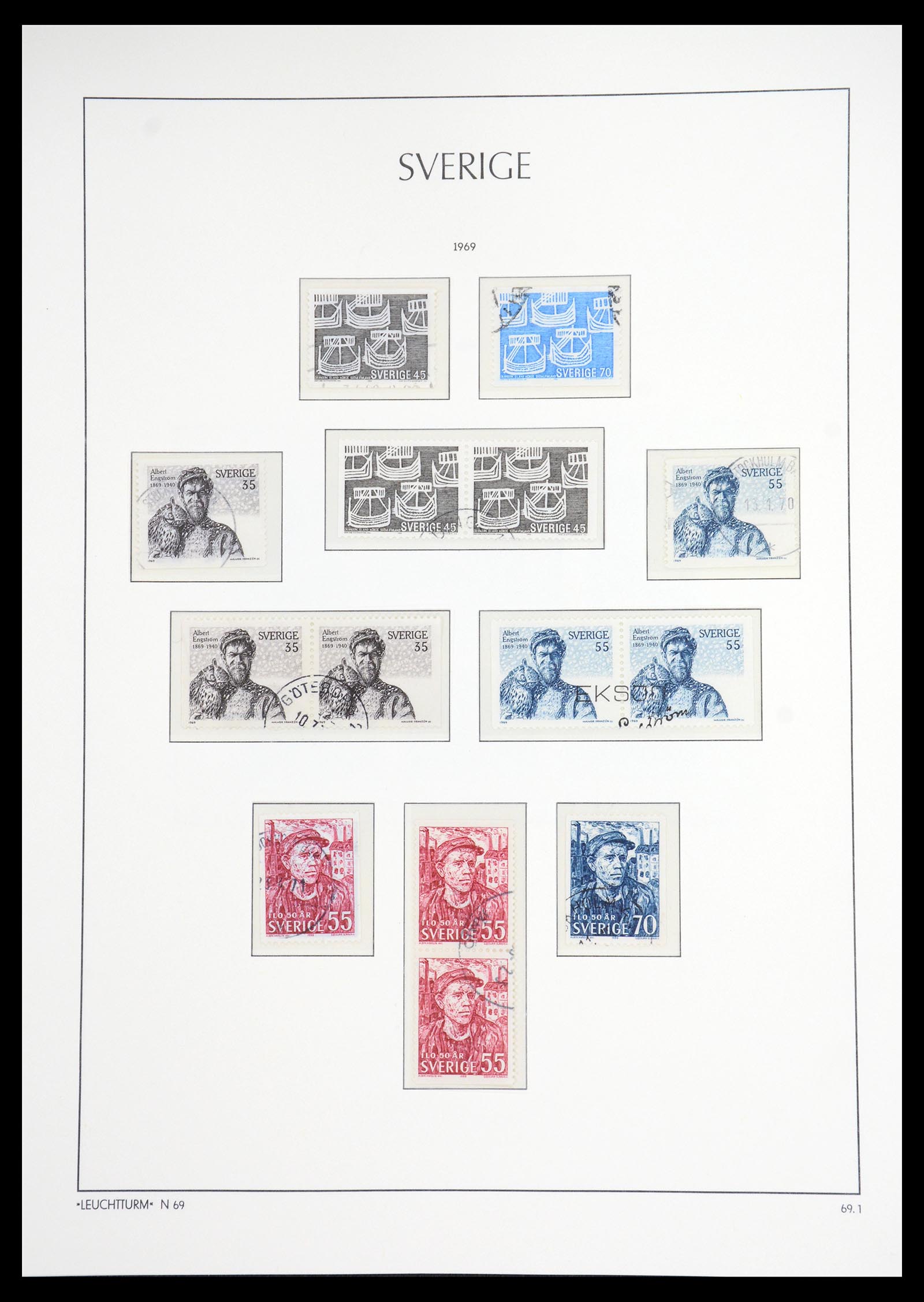 36581 083 - Postzegelverzameling 36581 Sweden complete collection 1855-1990.