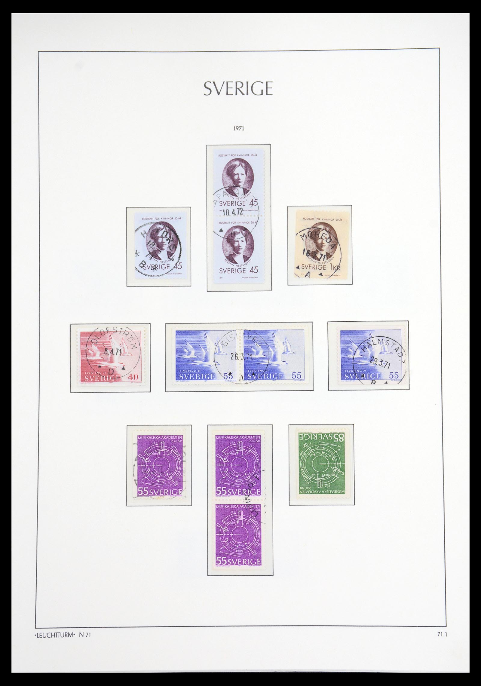 36581 093 - Postzegelverzameling 36581 Sweden complete collection 1855-1990.