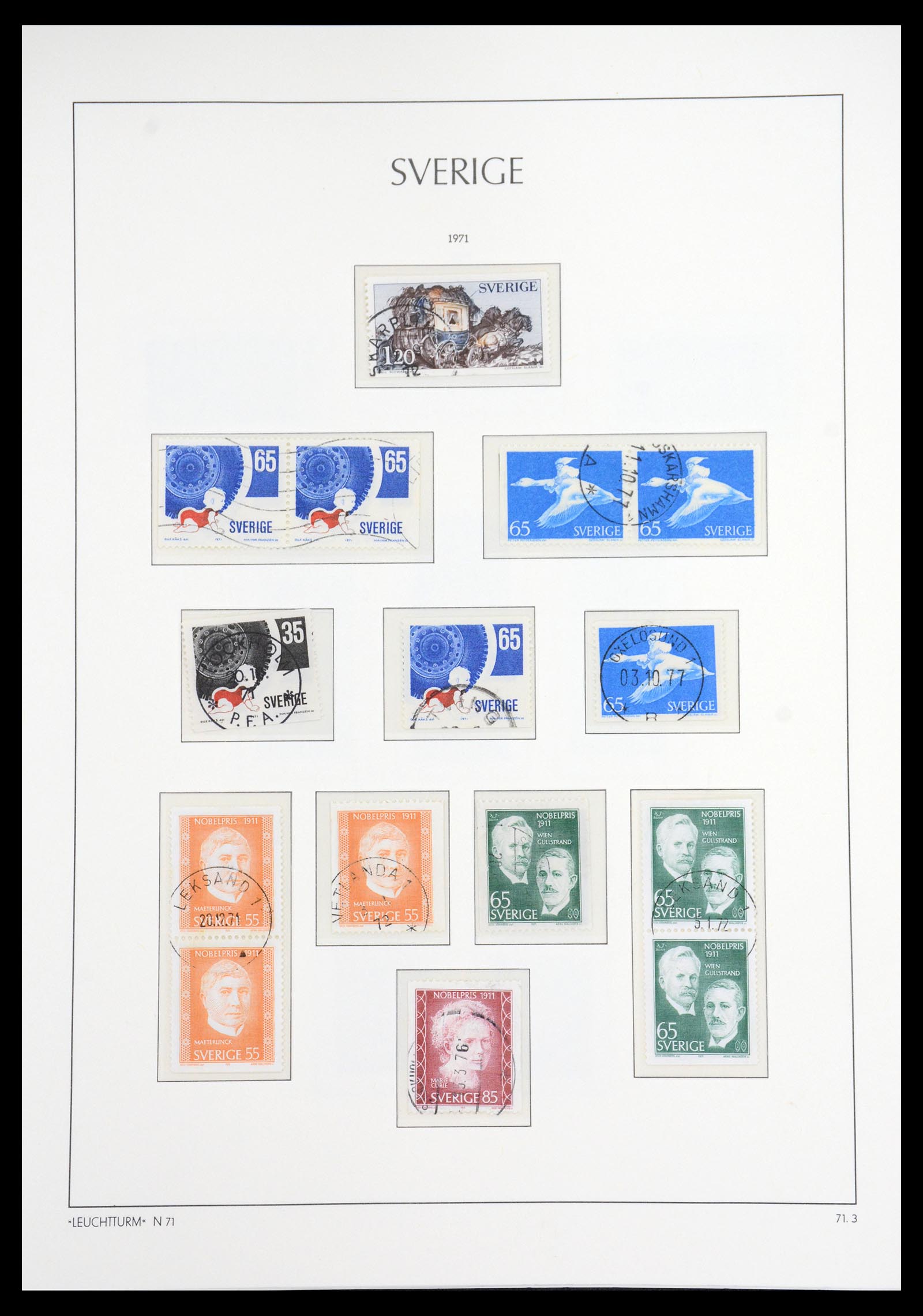 36581 095 - Postzegelverzameling 36581 Sweden complete collection 1855-1990.
