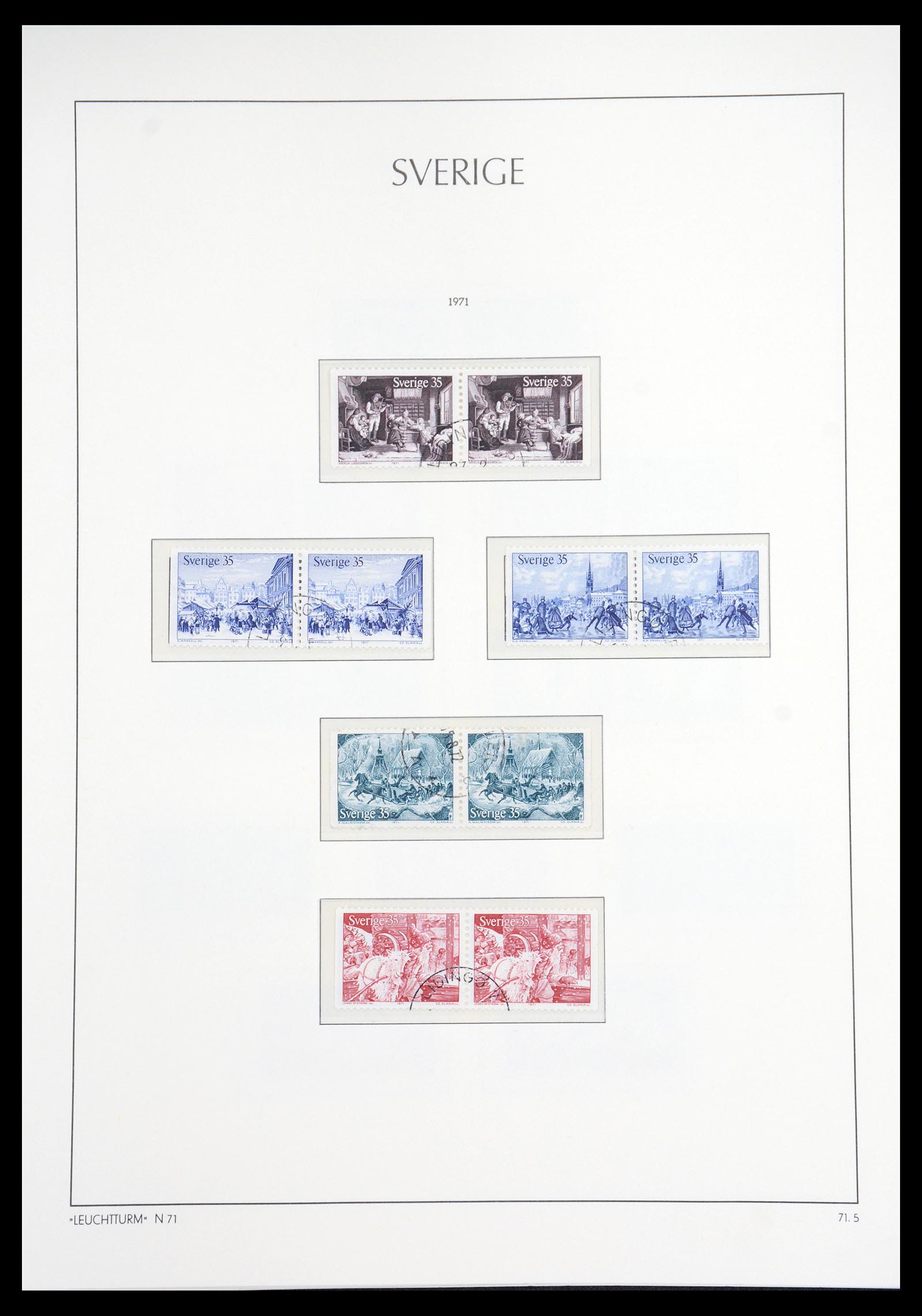 36581 097 - Postzegelverzameling 36581 Sweden complete collection 1855-1990.