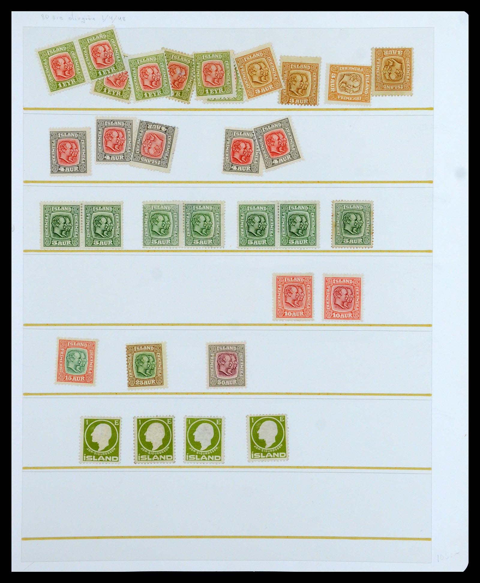 36587 003 - Postzegelverzameling 36587 IJsland 1882-1970.