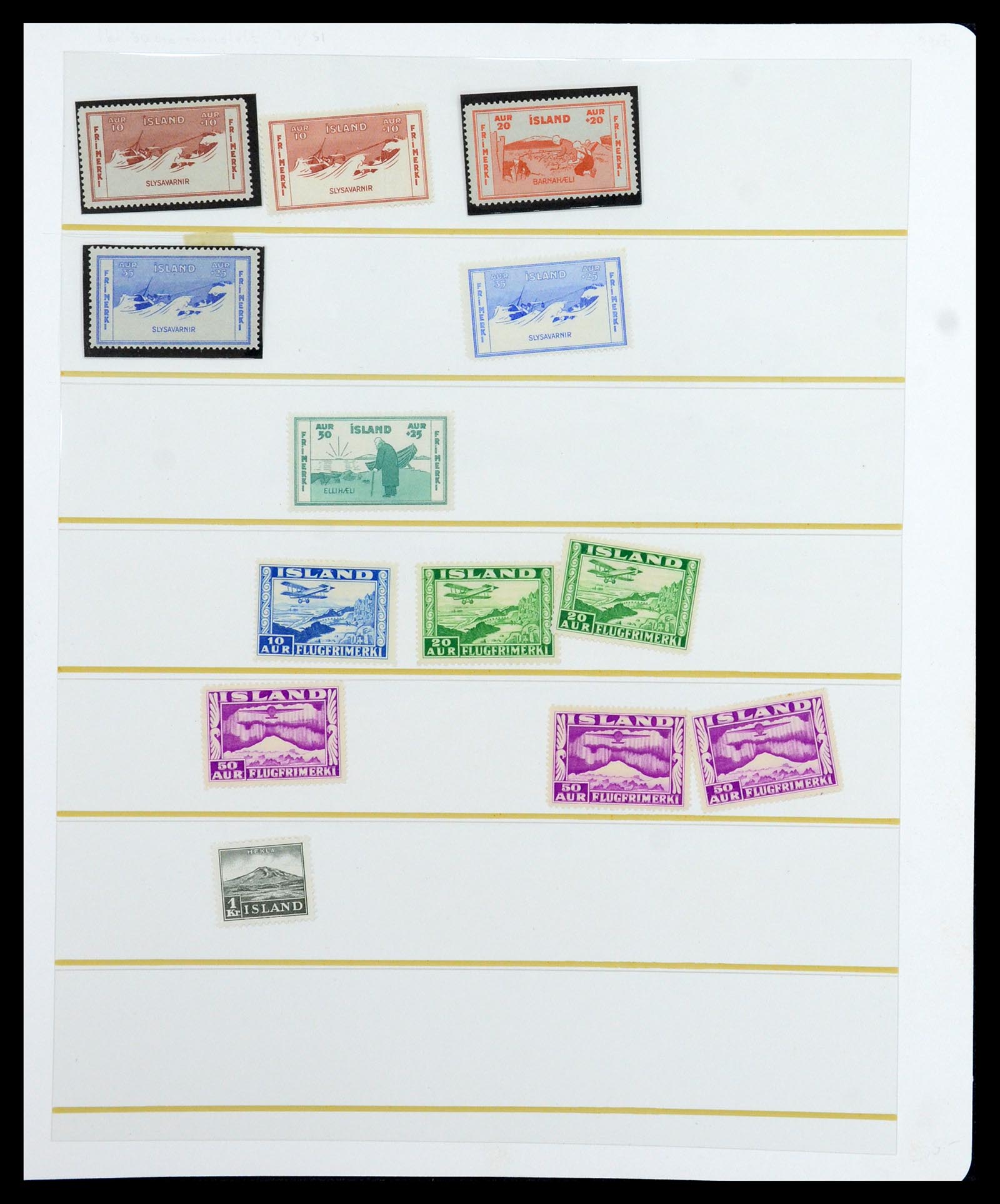 36587 007 - Postzegelverzameling 36587 IJsland 1882-1970.
