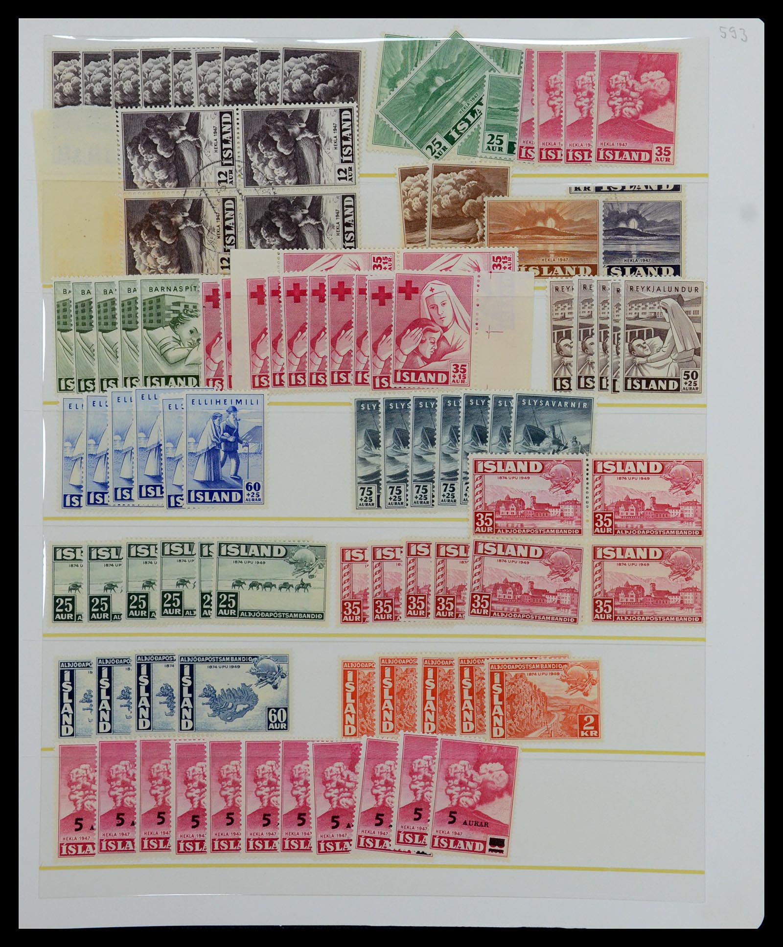 36587 014 - Postzegelverzameling 36587 IJsland 1882-1970.