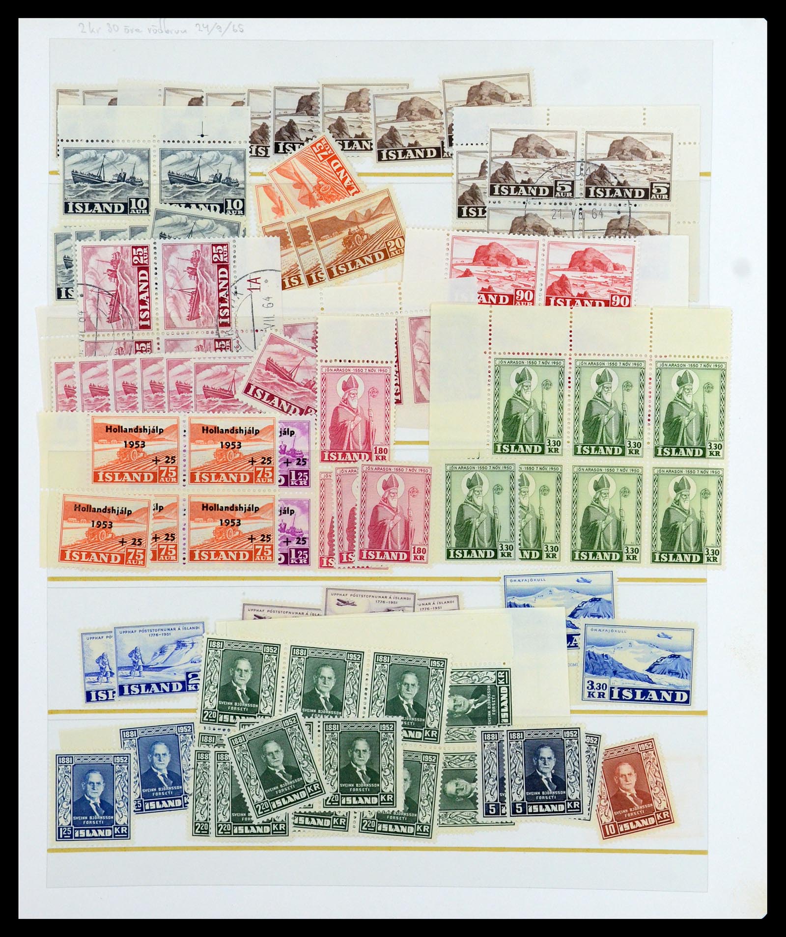 36587 015 - Postzegelverzameling 36587 IJsland 1882-1970.