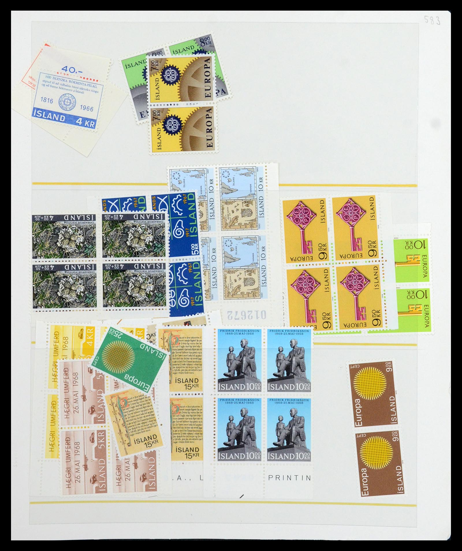 36587 021 - Postzegelverzameling 36587 IJsland 1882-1970.