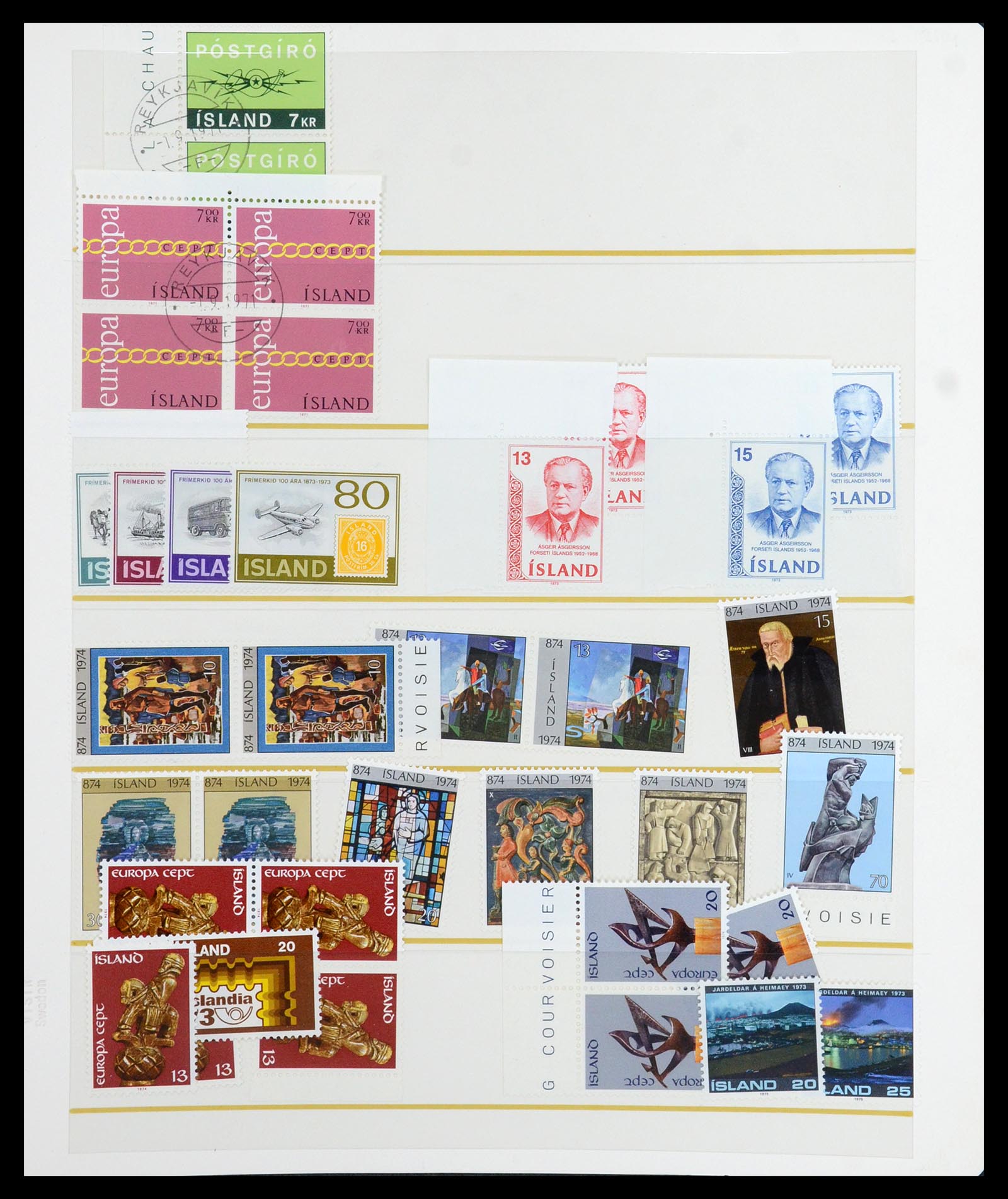 36587 023 - Postzegelverzameling 36587 IJsland 1882-1970.