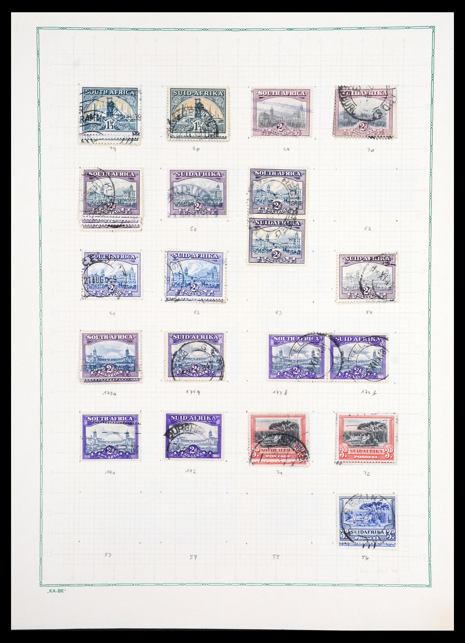 36599 004 - Postzegelverzameling 36599 Zuid Afrika 1910-1998.