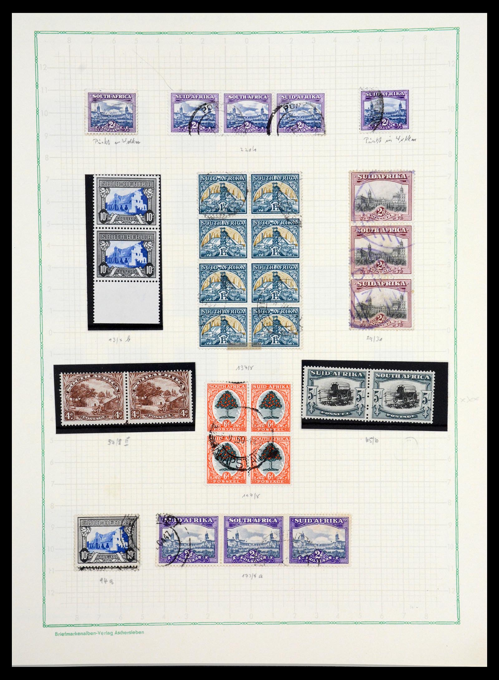 36599 009 - Postzegelverzameling 36599 Zuid Afrika 1910-1998.