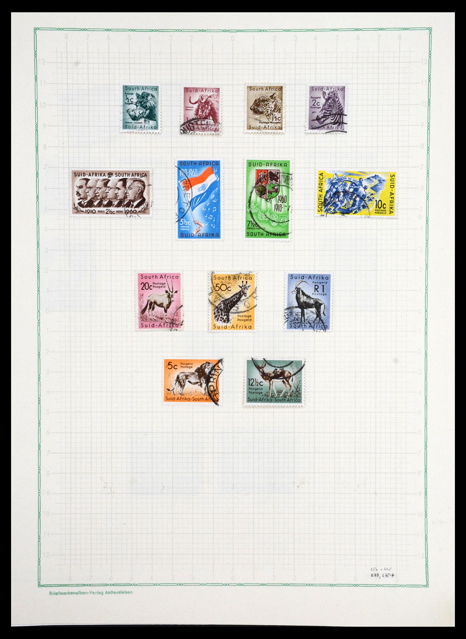 36599 020 - Postzegelverzameling 36599 Zuid Afrika 1910-1998.