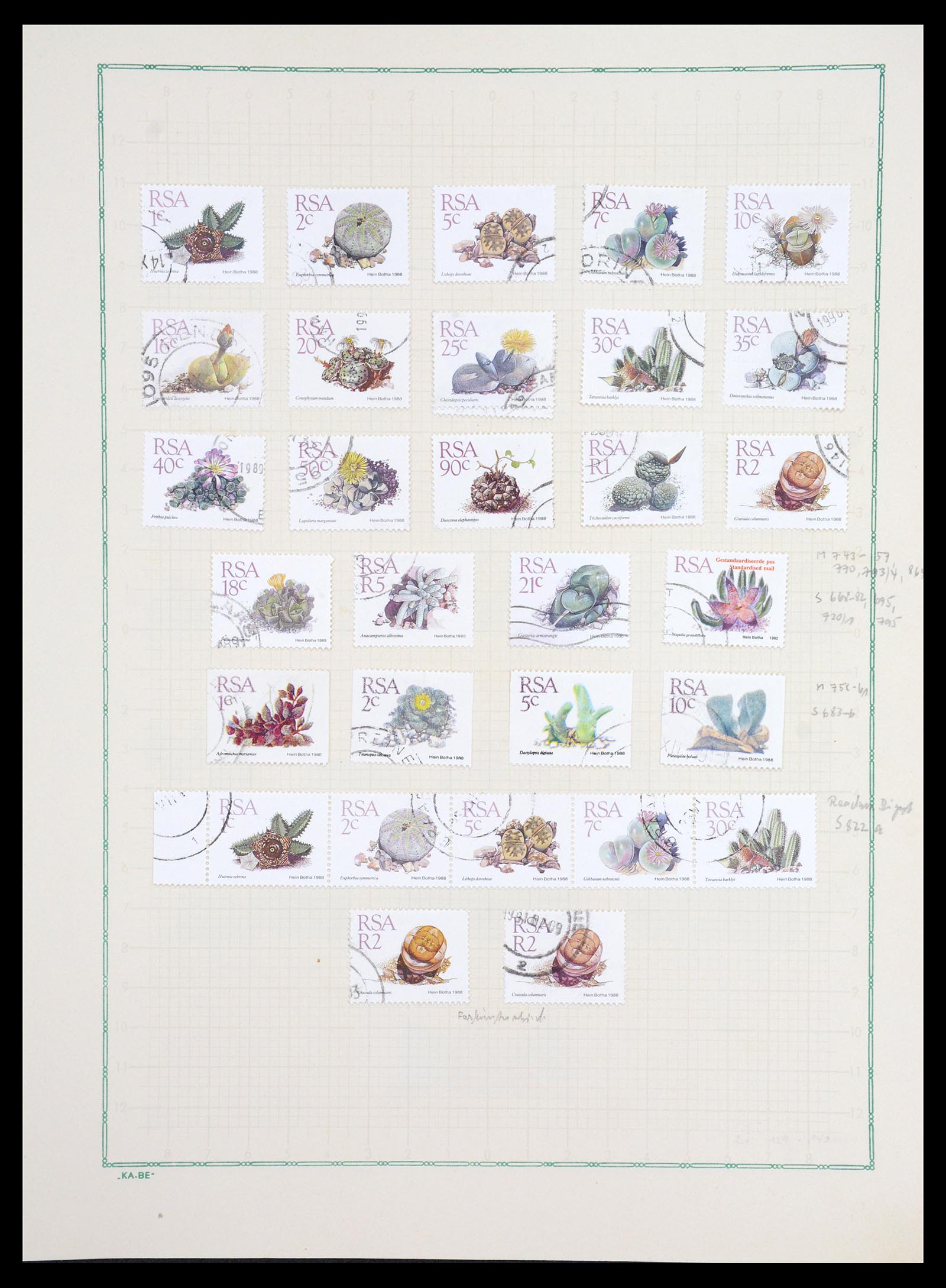 36599 036 - Postzegelverzameling 36599 Zuid Afrika 1910-1998.