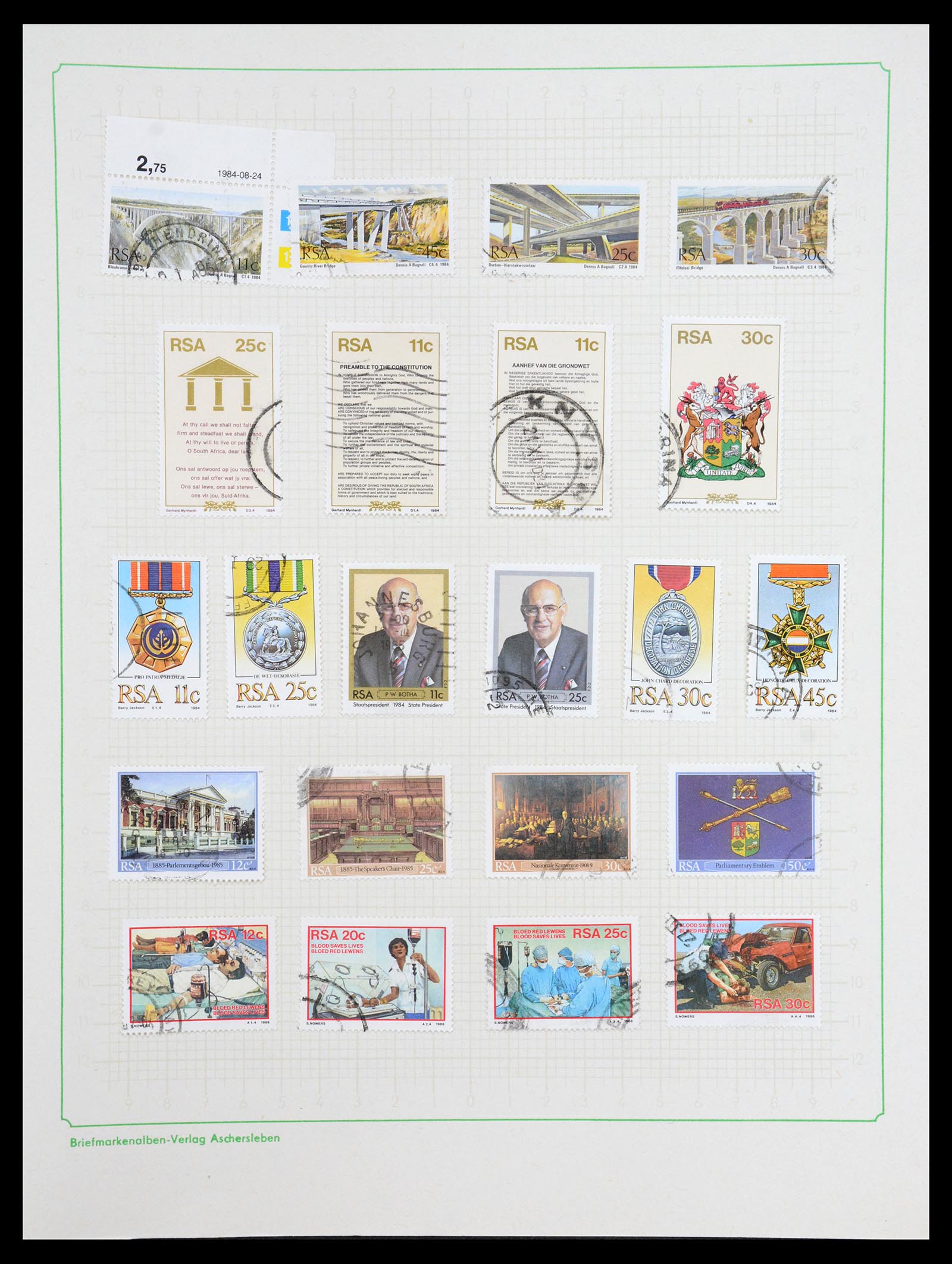 36599 061 - Postzegelverzameling 36599 Zuid Afrika 1910-1998.