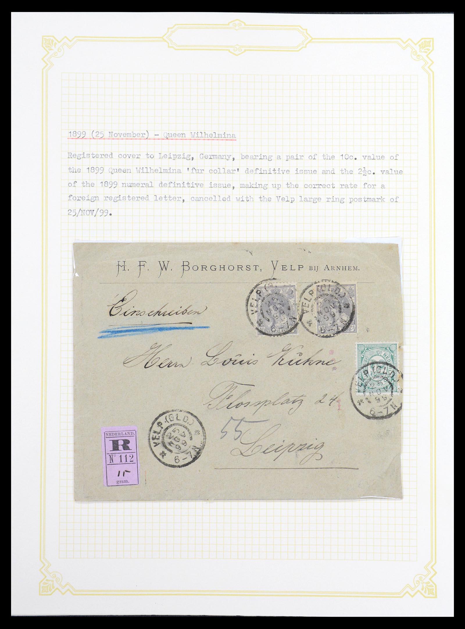 36600 001 - Postzegelverzameling 36600 Netherlands covers 1899-1952.