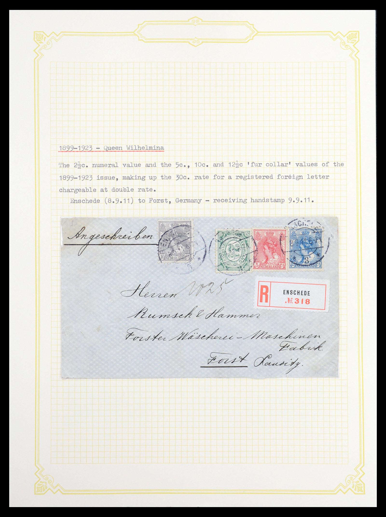 36600 002 - Stamp collection 36600 Nederland brieven 1899-1952.