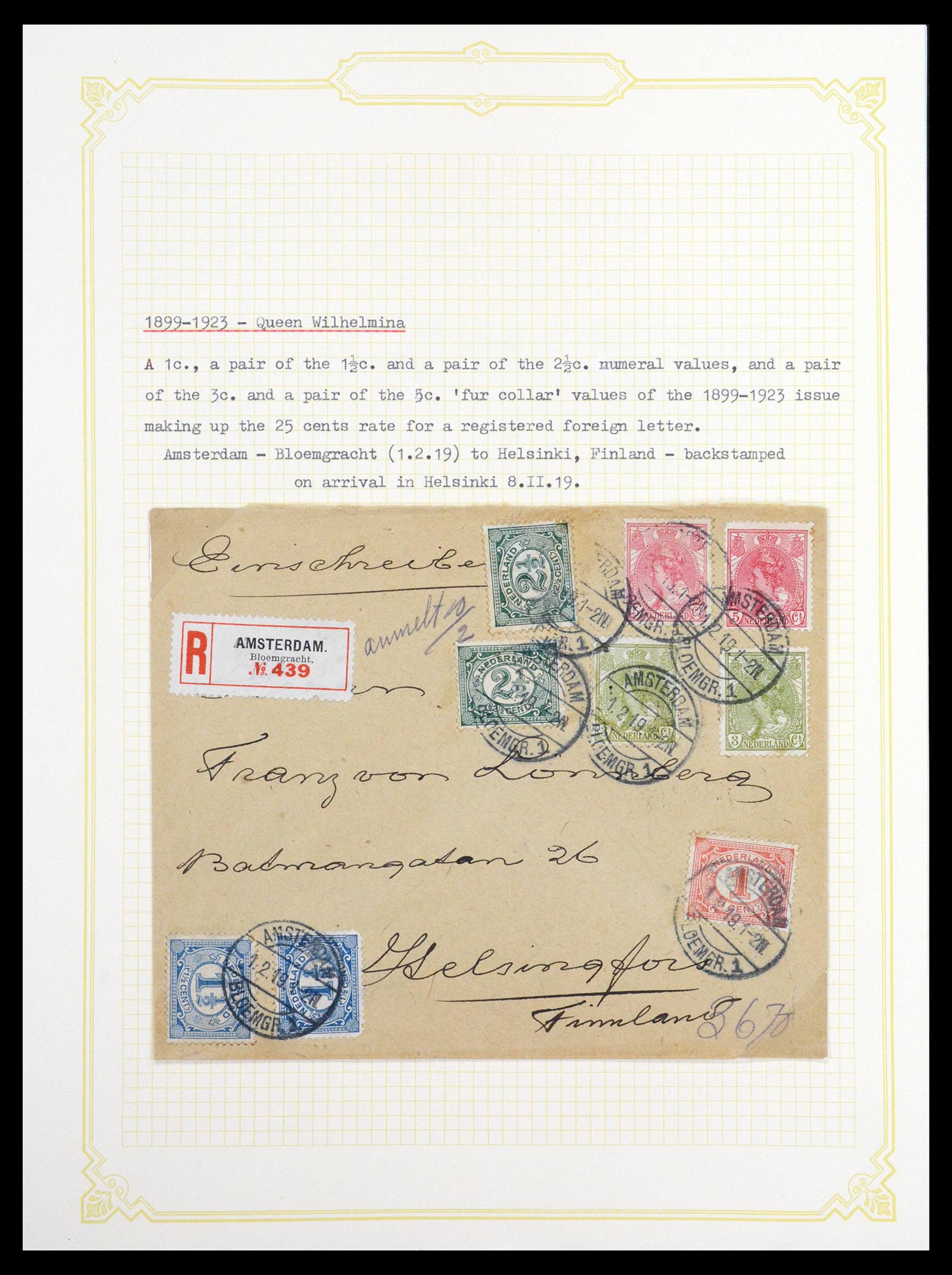 36600 003 - Stamp collection 36600 Nederland brieven 1899-1952.