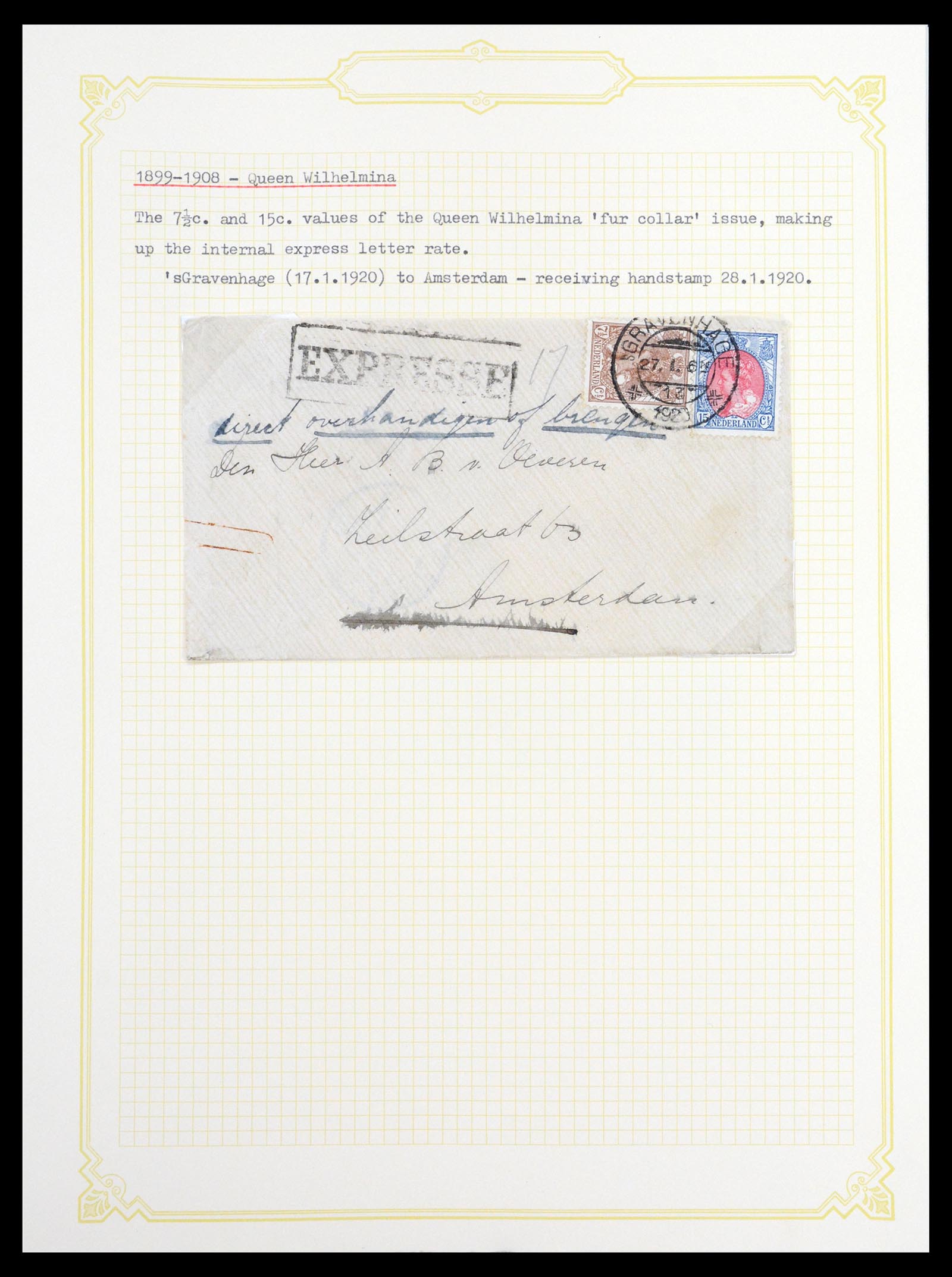 36600 004 - Postzegelverzameling 36600 Netherlands covers 1899-1952.