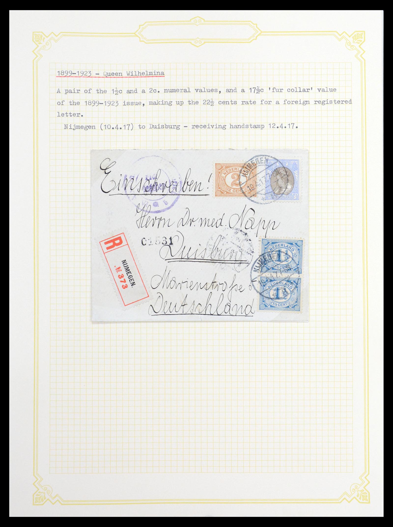 36600 005 - Postzegelverzameling 36600 Netherlands covers 1899-1952.