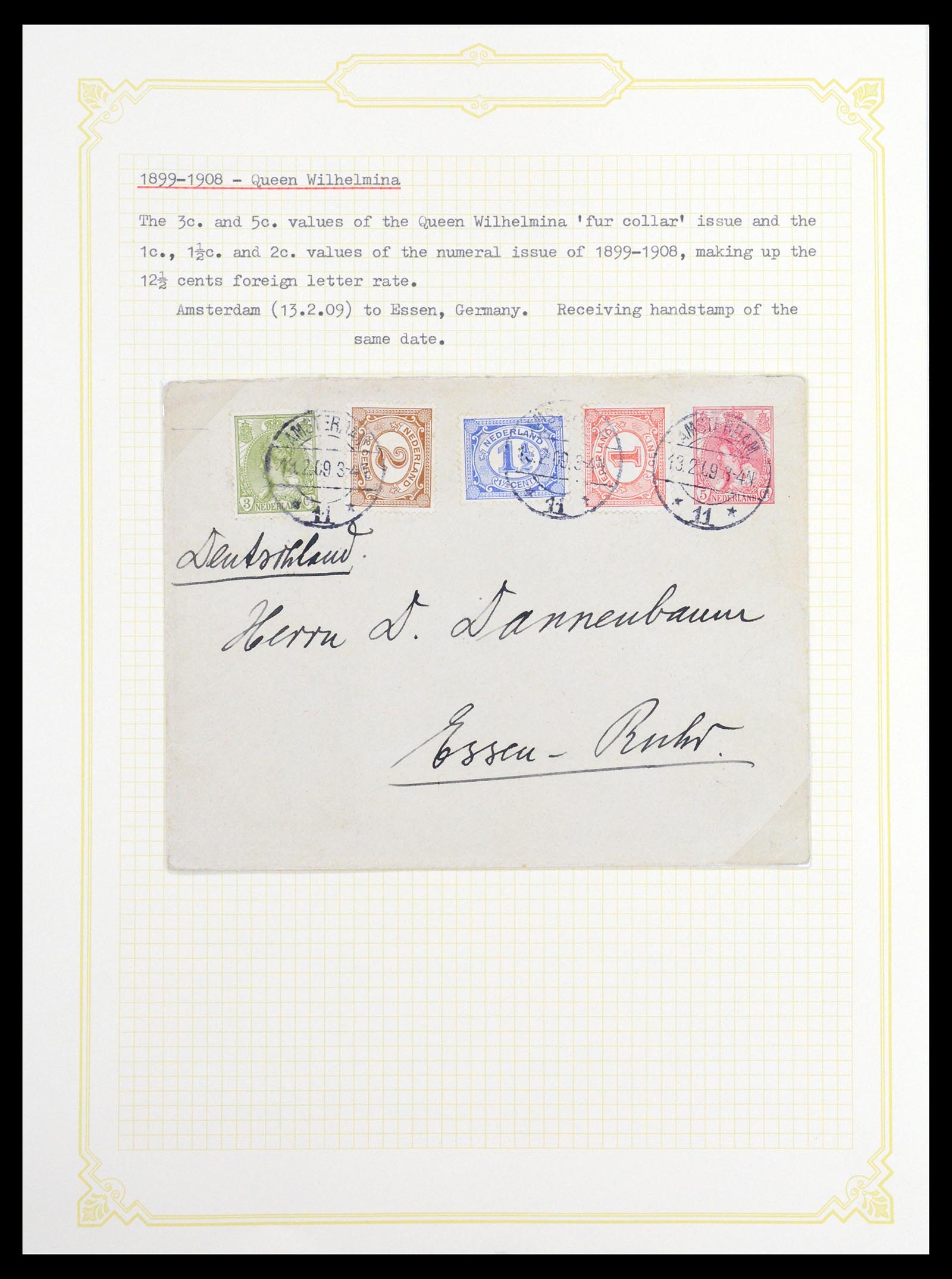 36600 006 - Stamp collection 36600 Nederland brieven 1899-1952.