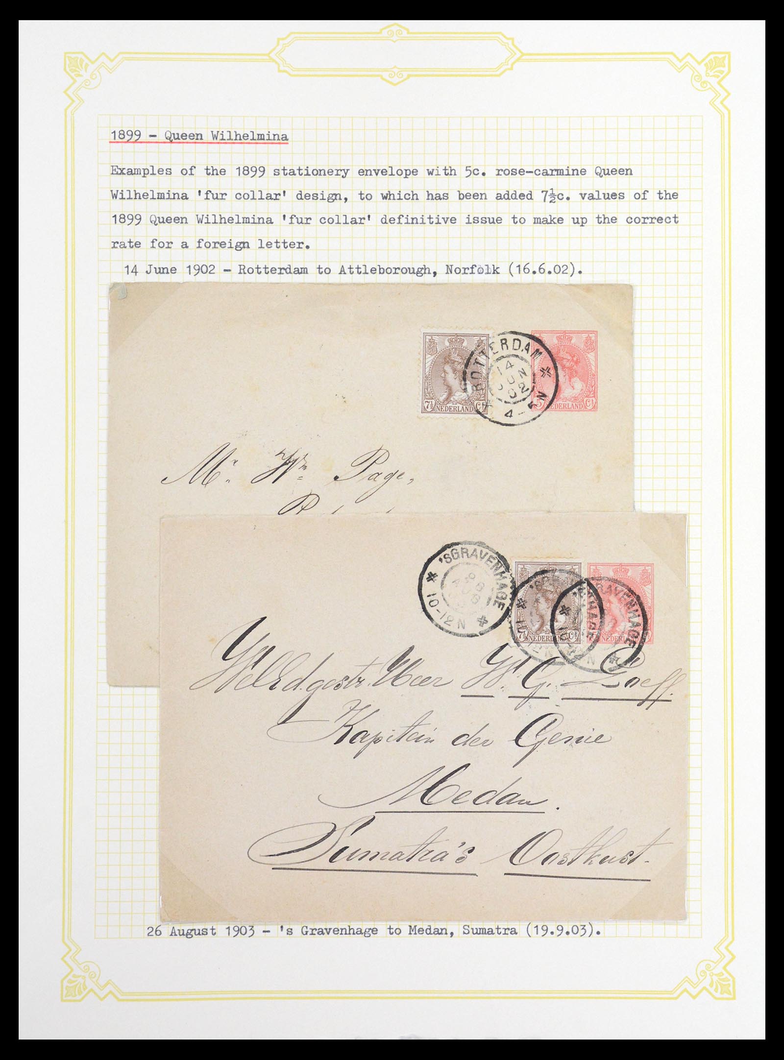 36600 009 - Postzegelverzameling 36600 Netherlands covers 1899-1952.