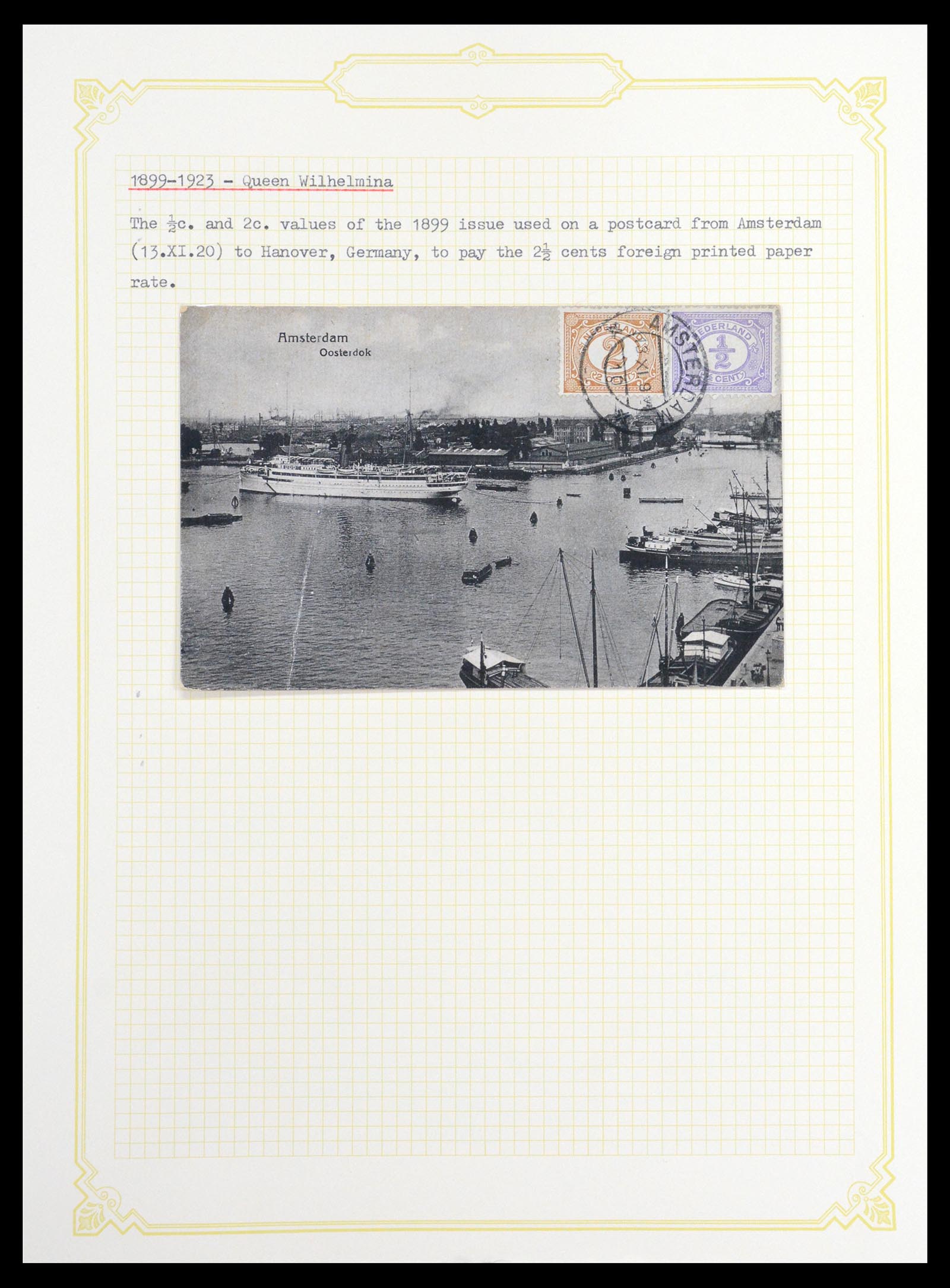 36600 010 - Postzegelverzameling 36600 Netherlands covers 1899-1952.