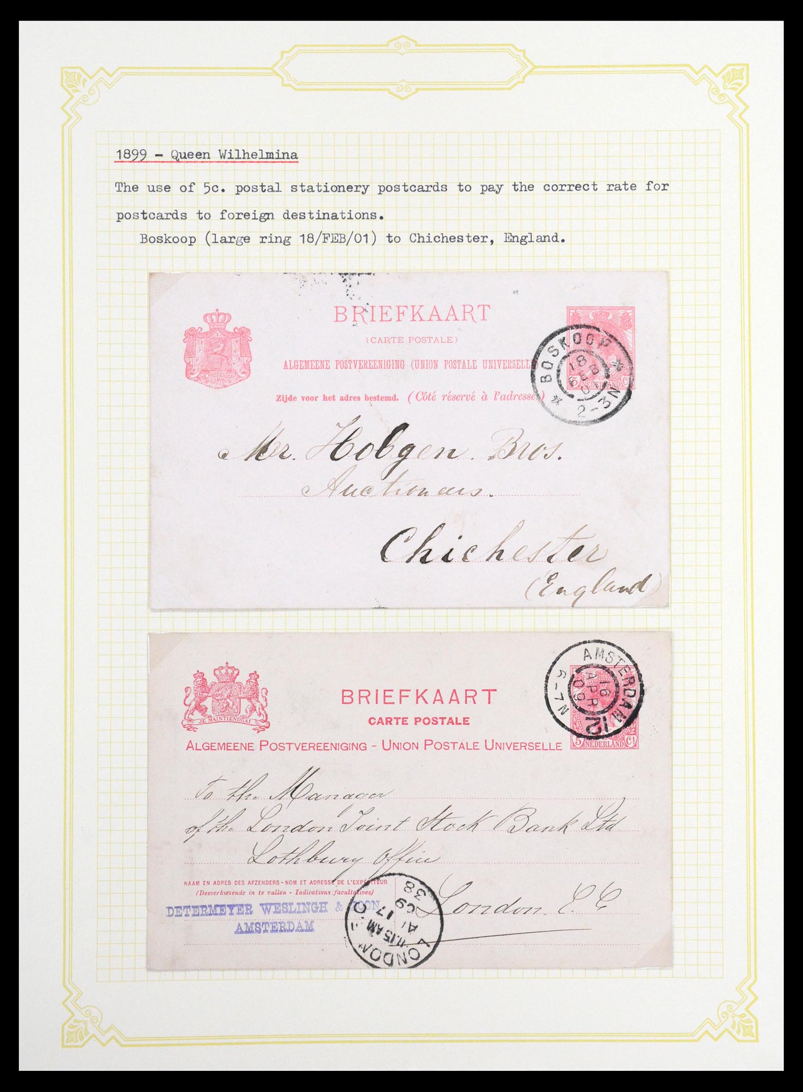 36600 011 - Stamp collection 36600 Nederland brieven 1899-1952.
