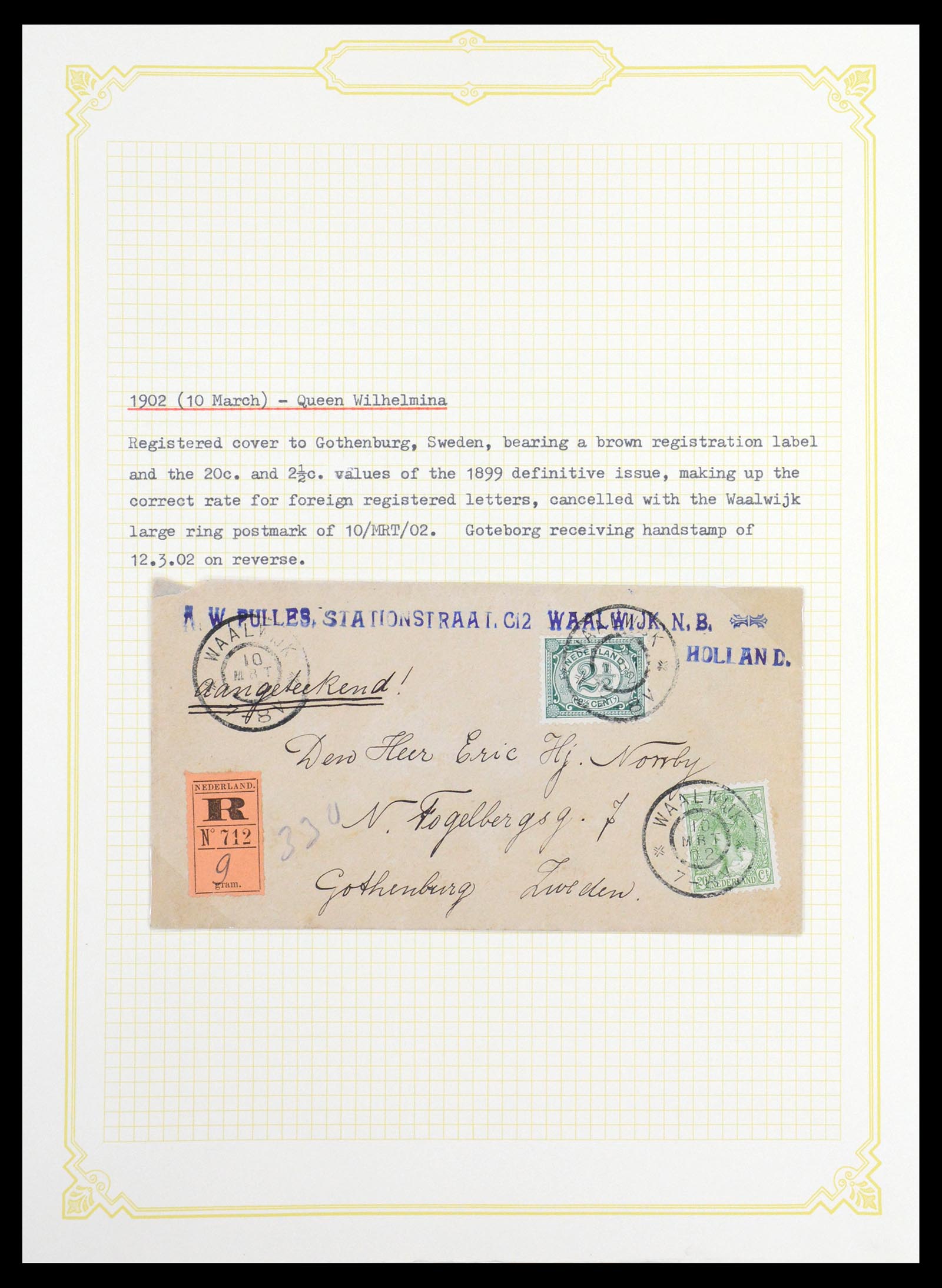 36600 012 - Postzegelverzameling 36600 Netherlands covers 1899-1952.
